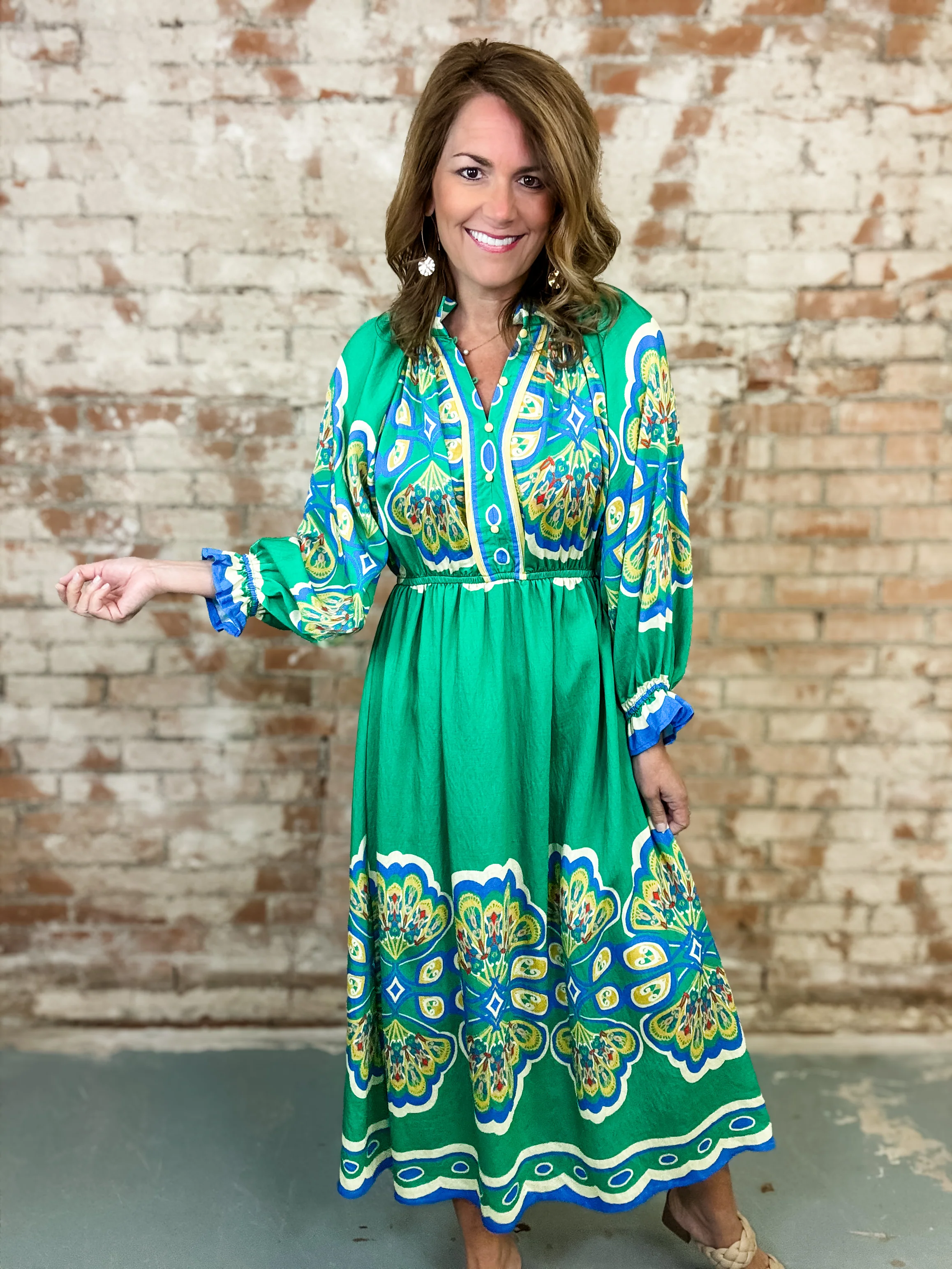 Adeline Plume Border Dress - Image 6