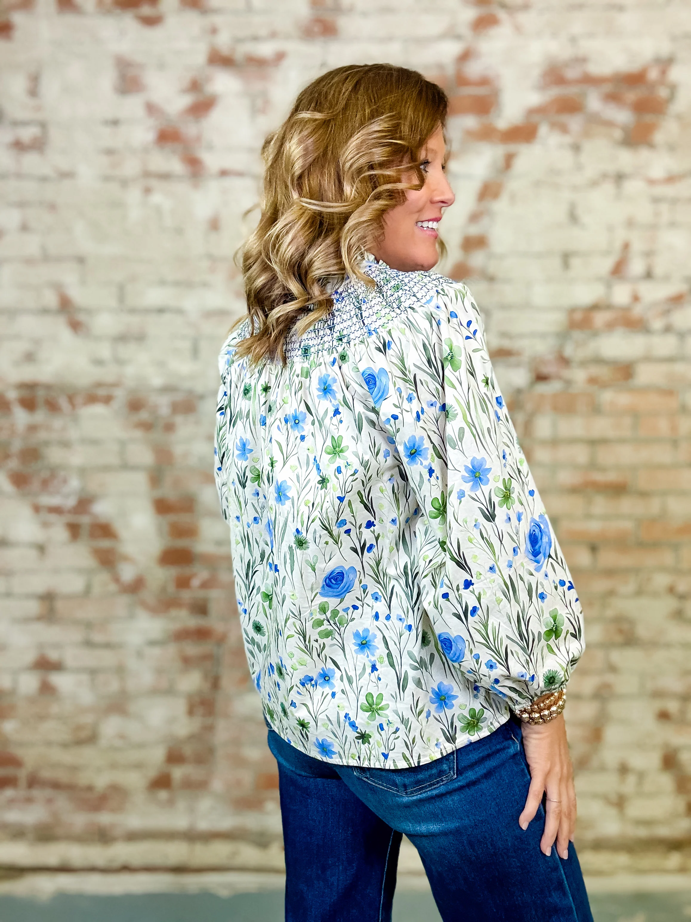 Agatha Smocked Yoke Top - Image 5