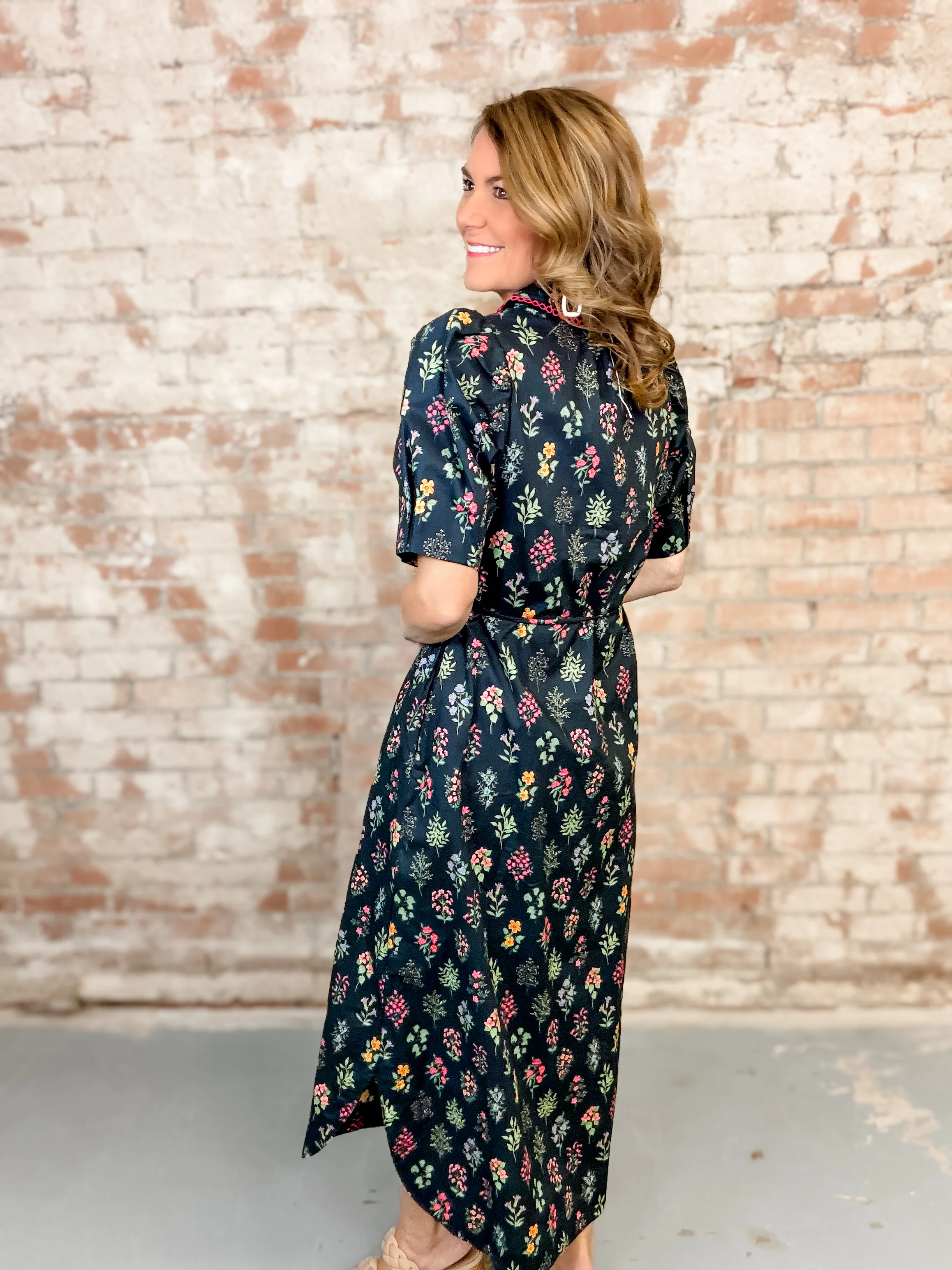 Alara Floral Midi Dress - Image 4