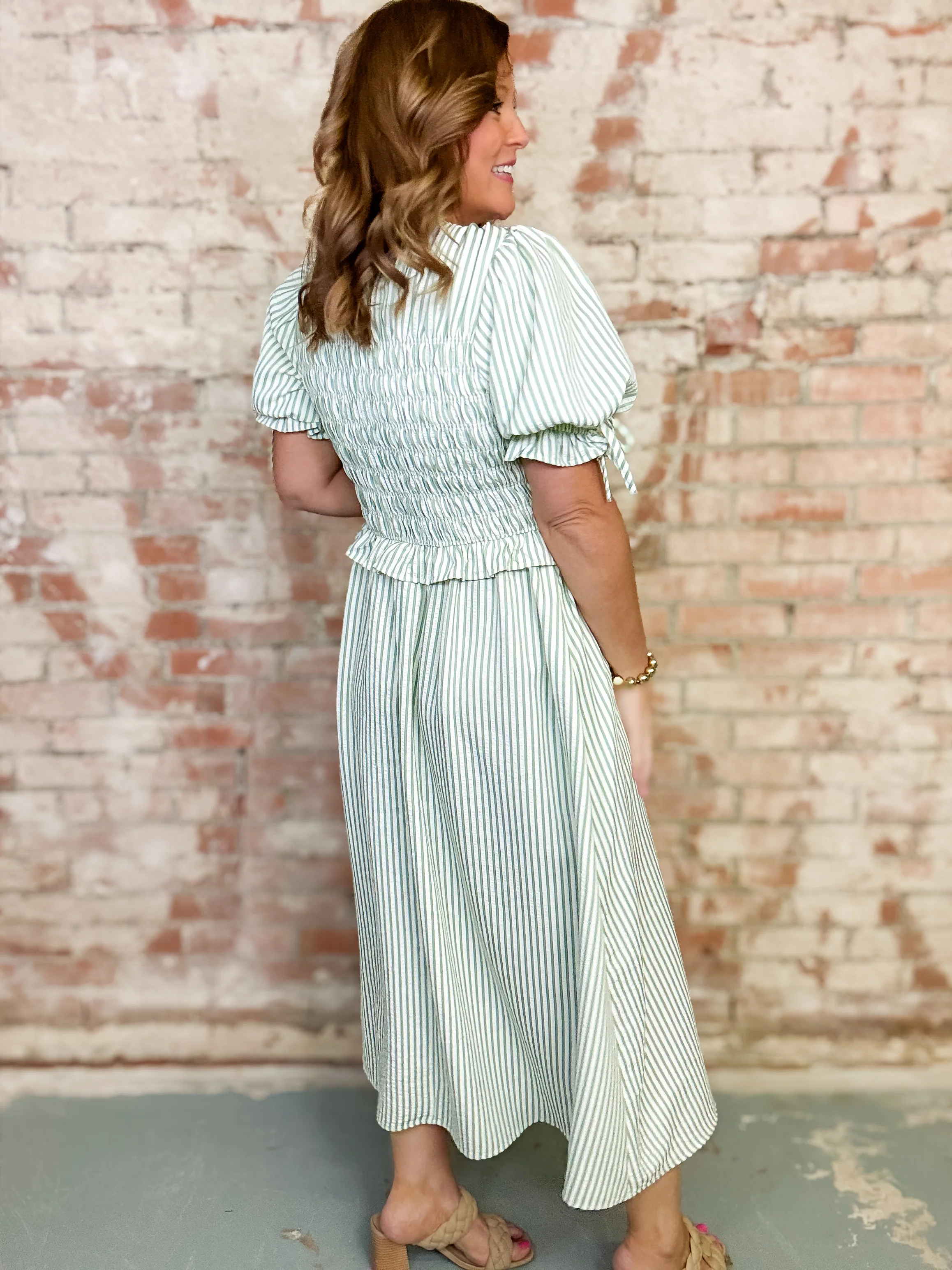 Andrea Smocked Midi Dress - Image 4