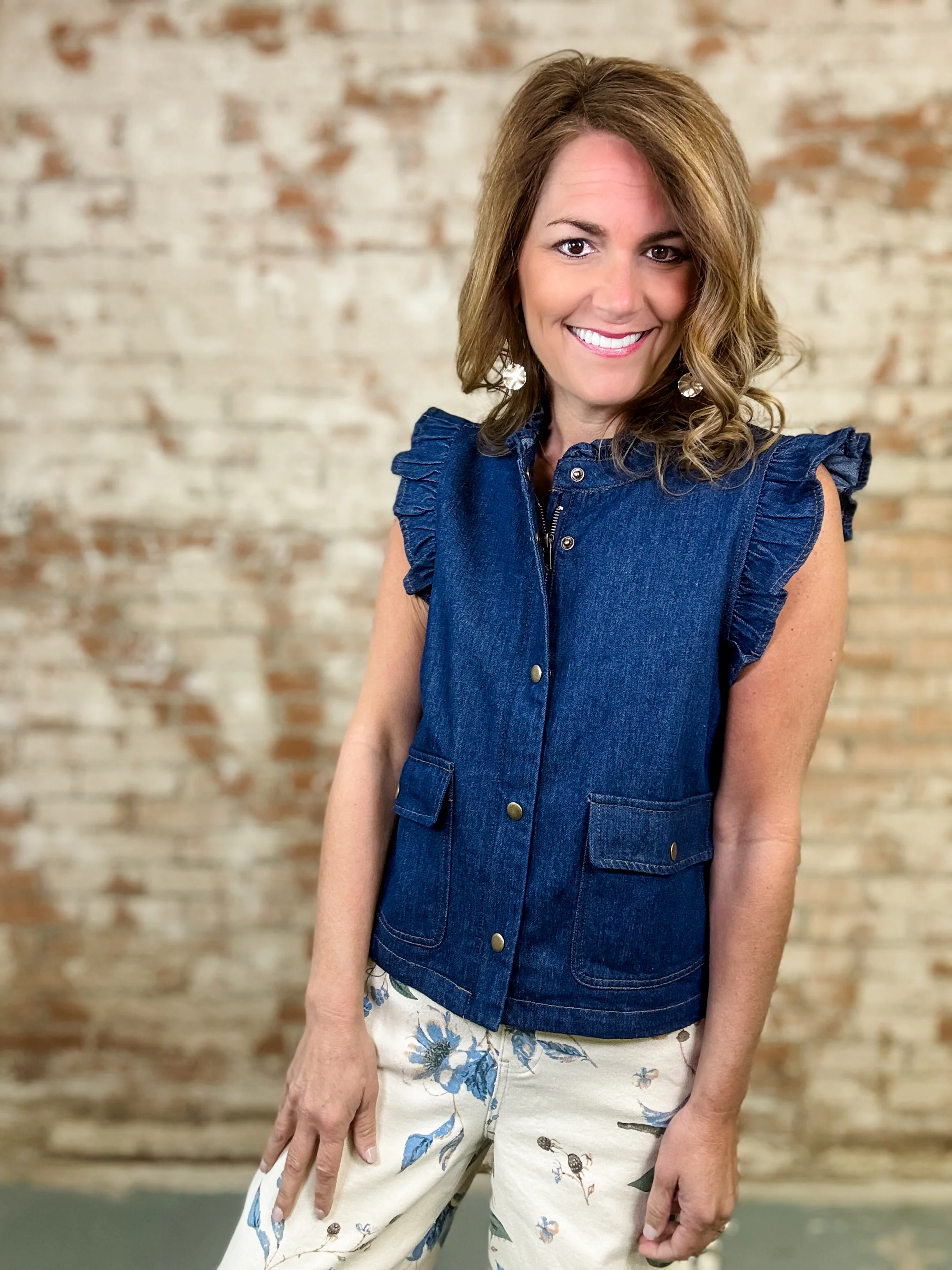 Arleth Flutter Sleeve Vest Top - Image 3
