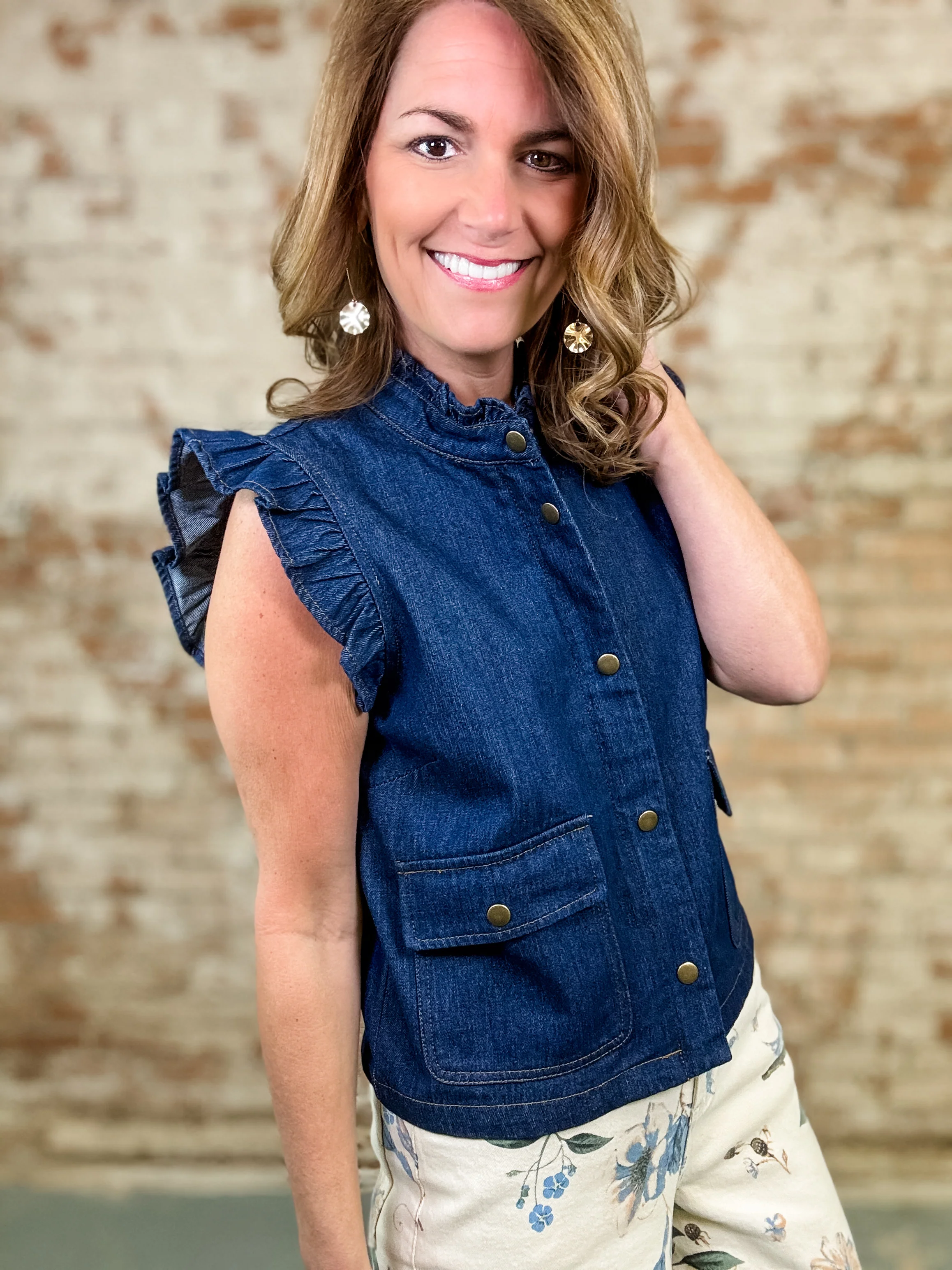 Arleth Flutter Sleeve Vest Top - Image 4