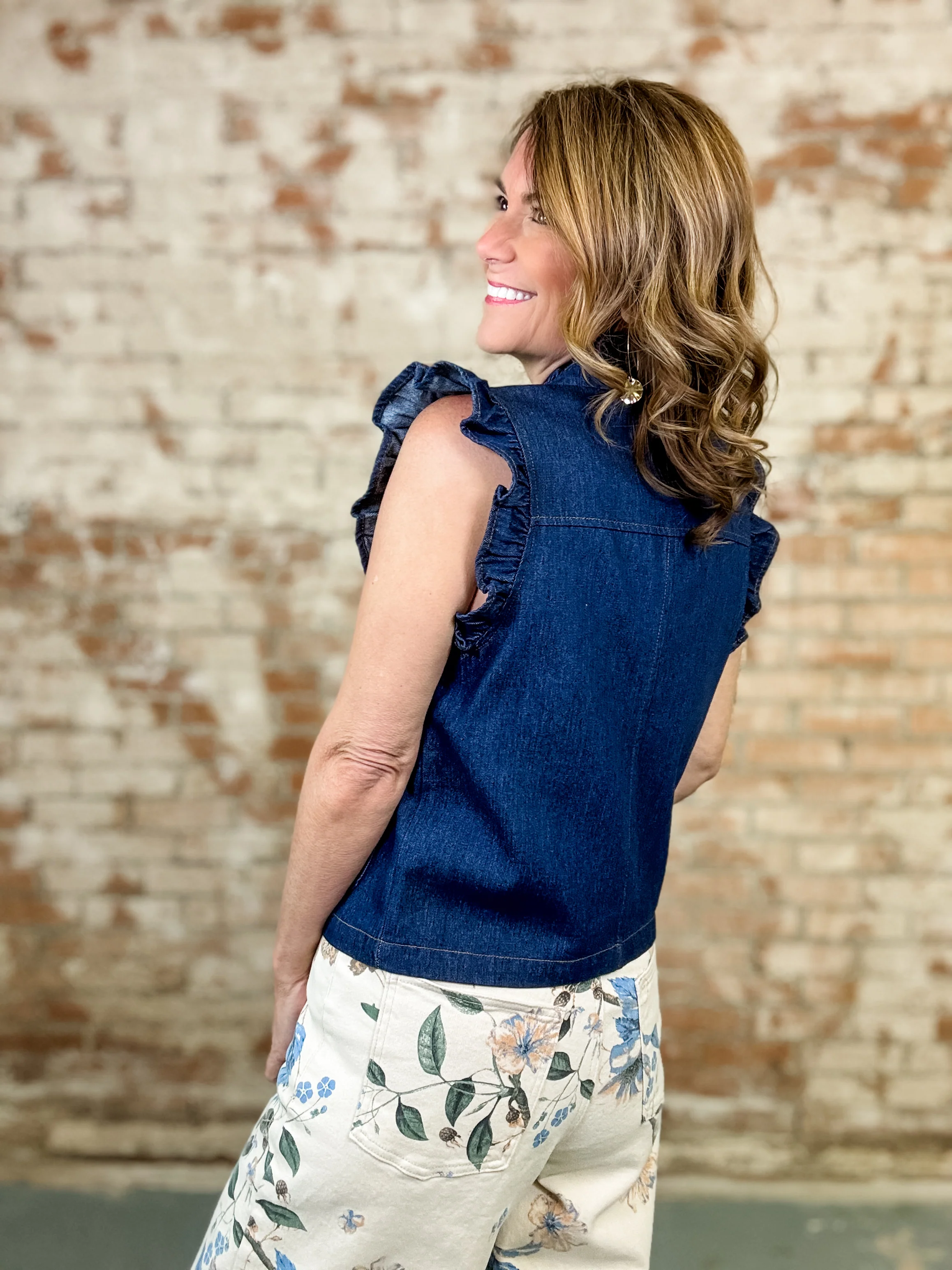 Arleth Flutter Sleeve Vest Top - Image 6