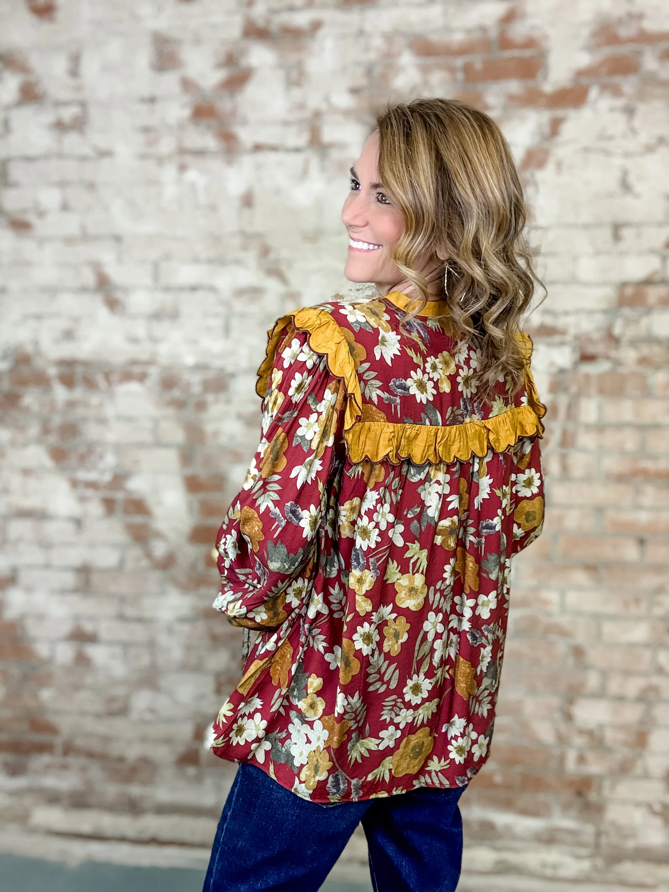 Ashen Floral Top-FINAL SALE - Image 3