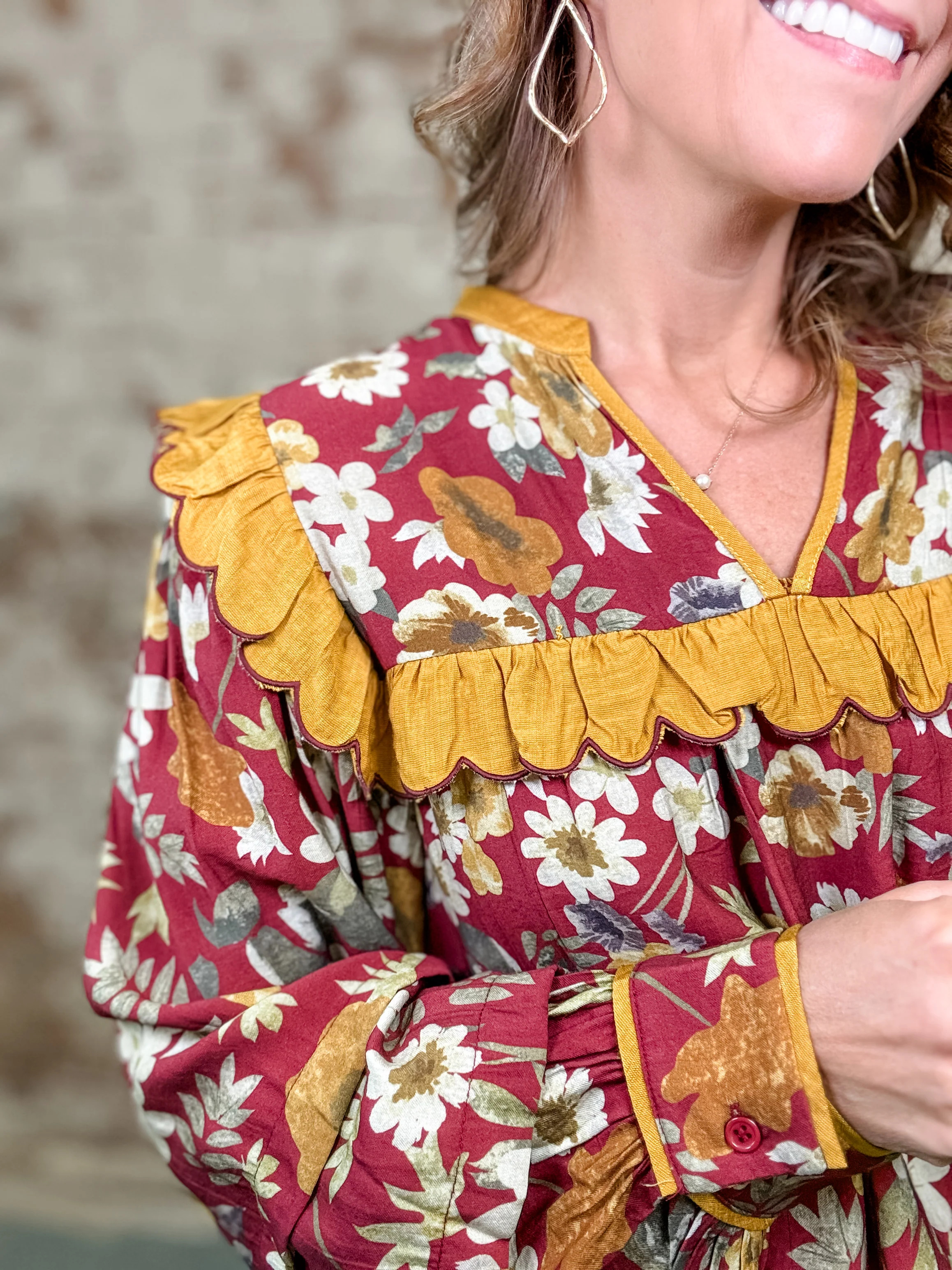 Ashen Floral Top-FINAL SALE - Image 5