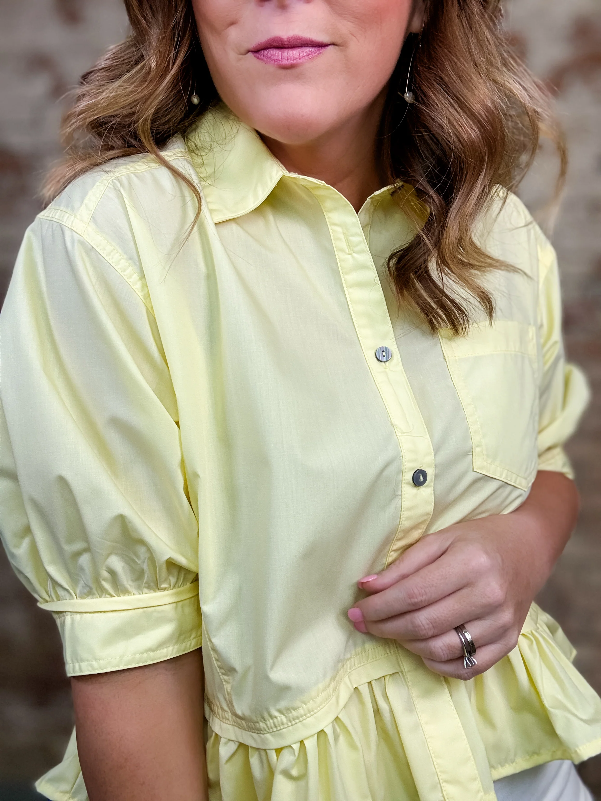 Asher Solid Ruffle Top - Image 5