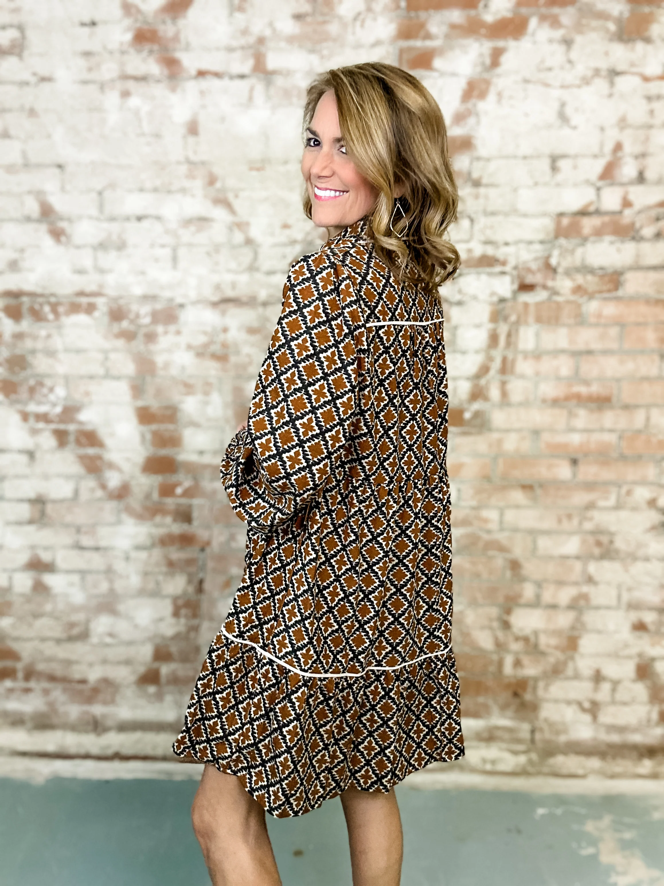 Aurette Geometric Dress-FINAL SALE - Image 3