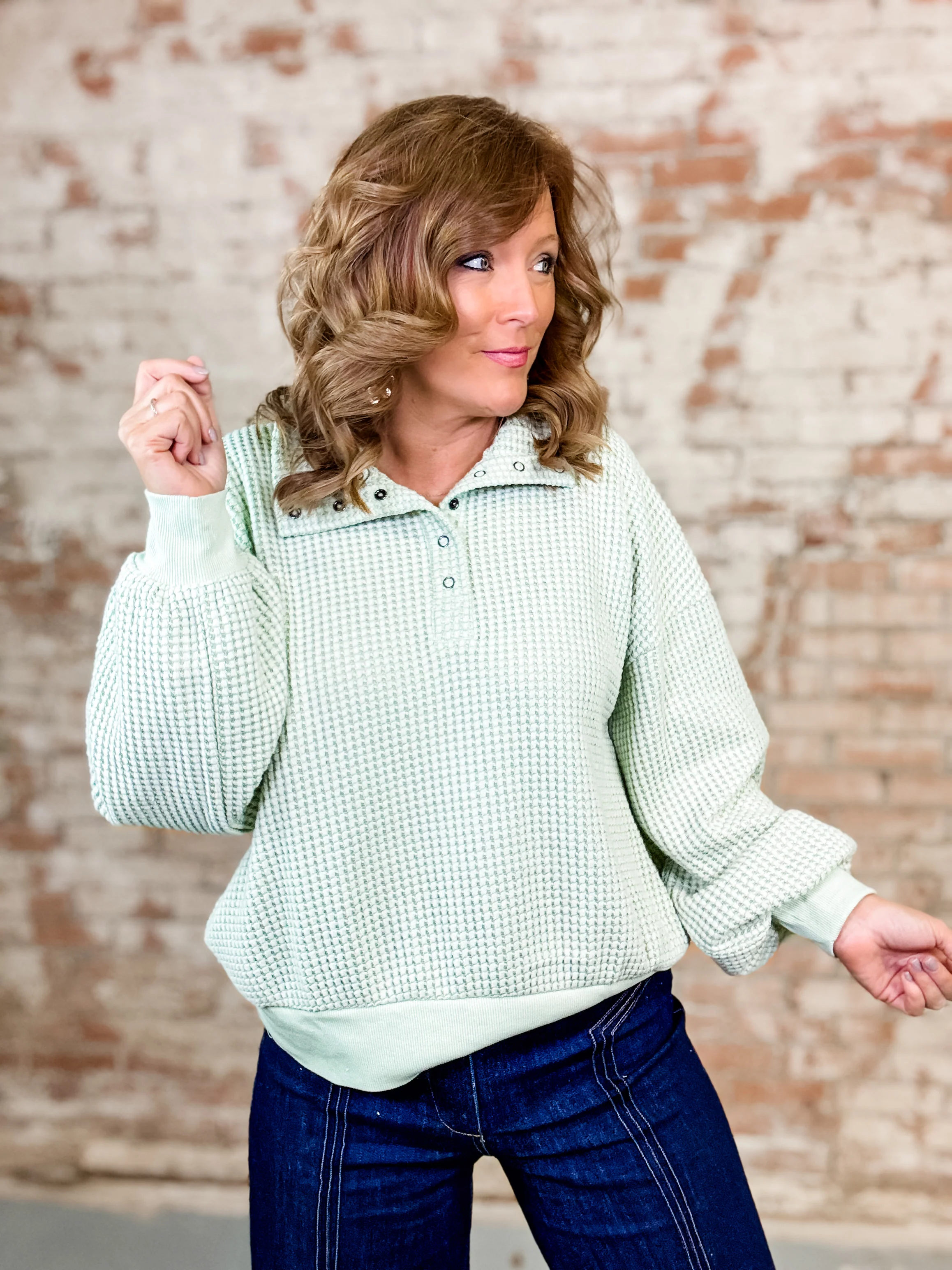 Ayzel Waffle Knit Top - Image 2