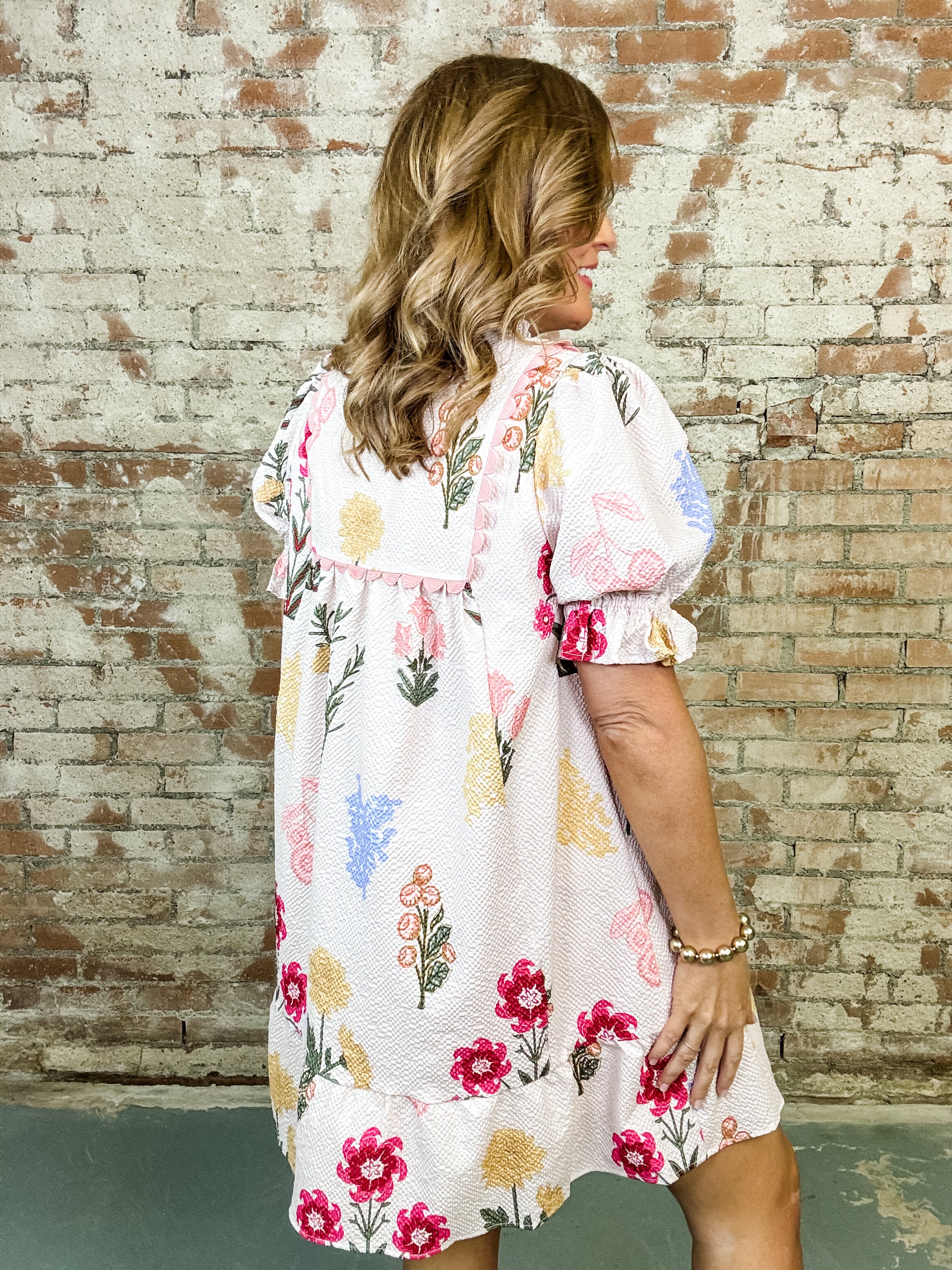Cassandra Flower Print Dress - Image 6