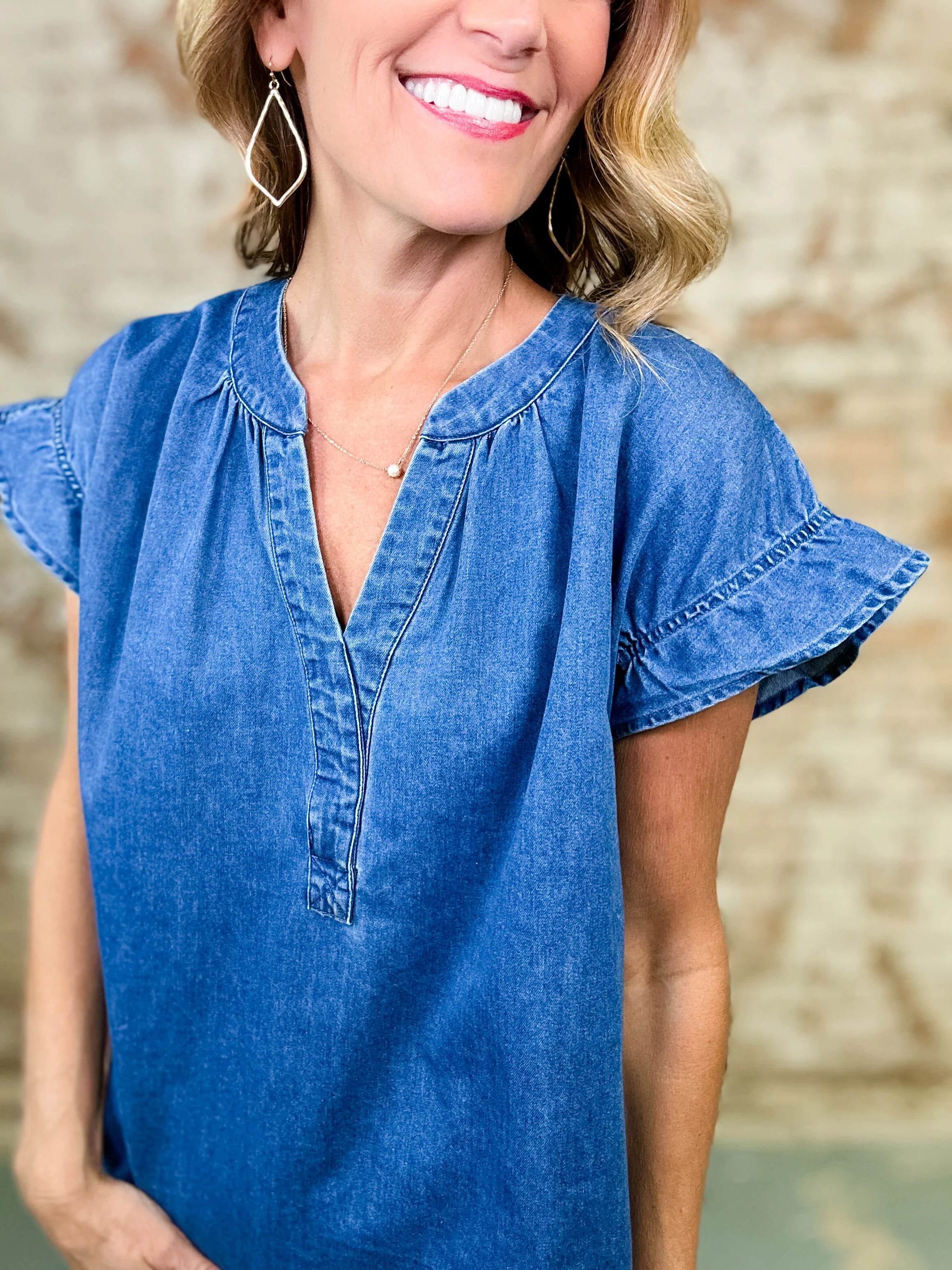 Elodie Denim Top - Image 5