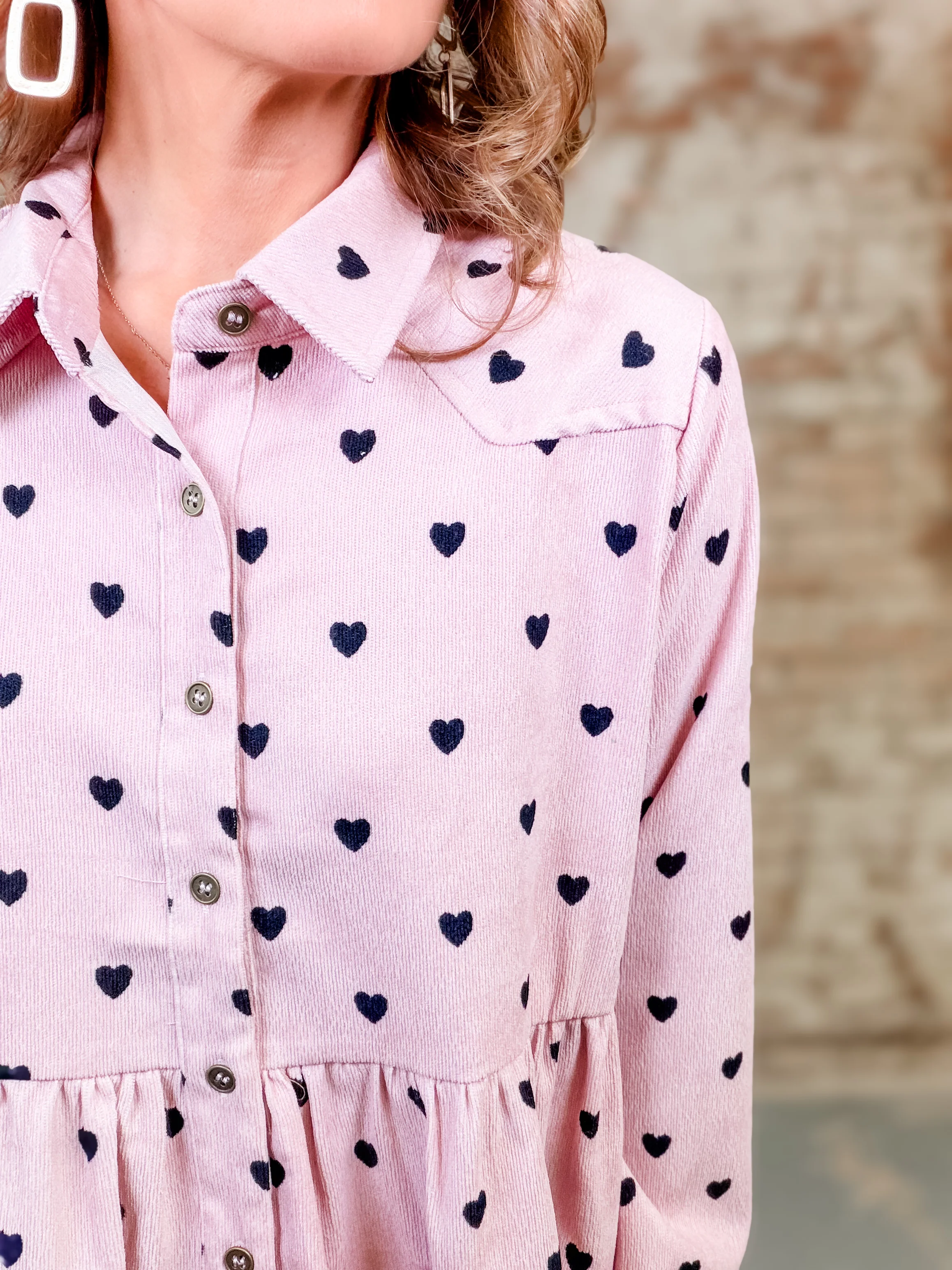 Elsie Heart Corduroy Dress - Image 5