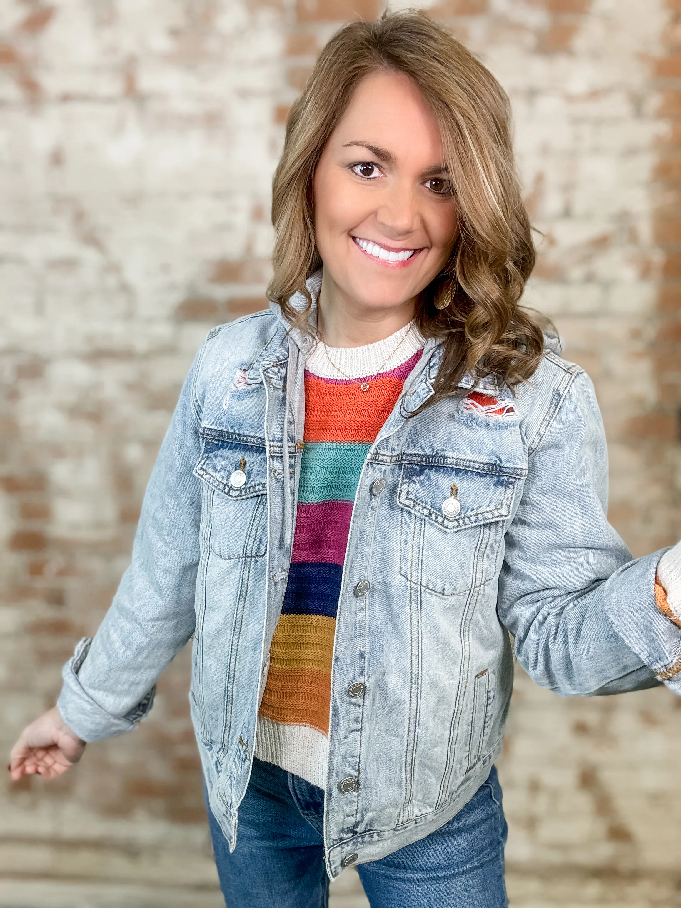 Emersyn Hooded Denim Jacket - Image 3