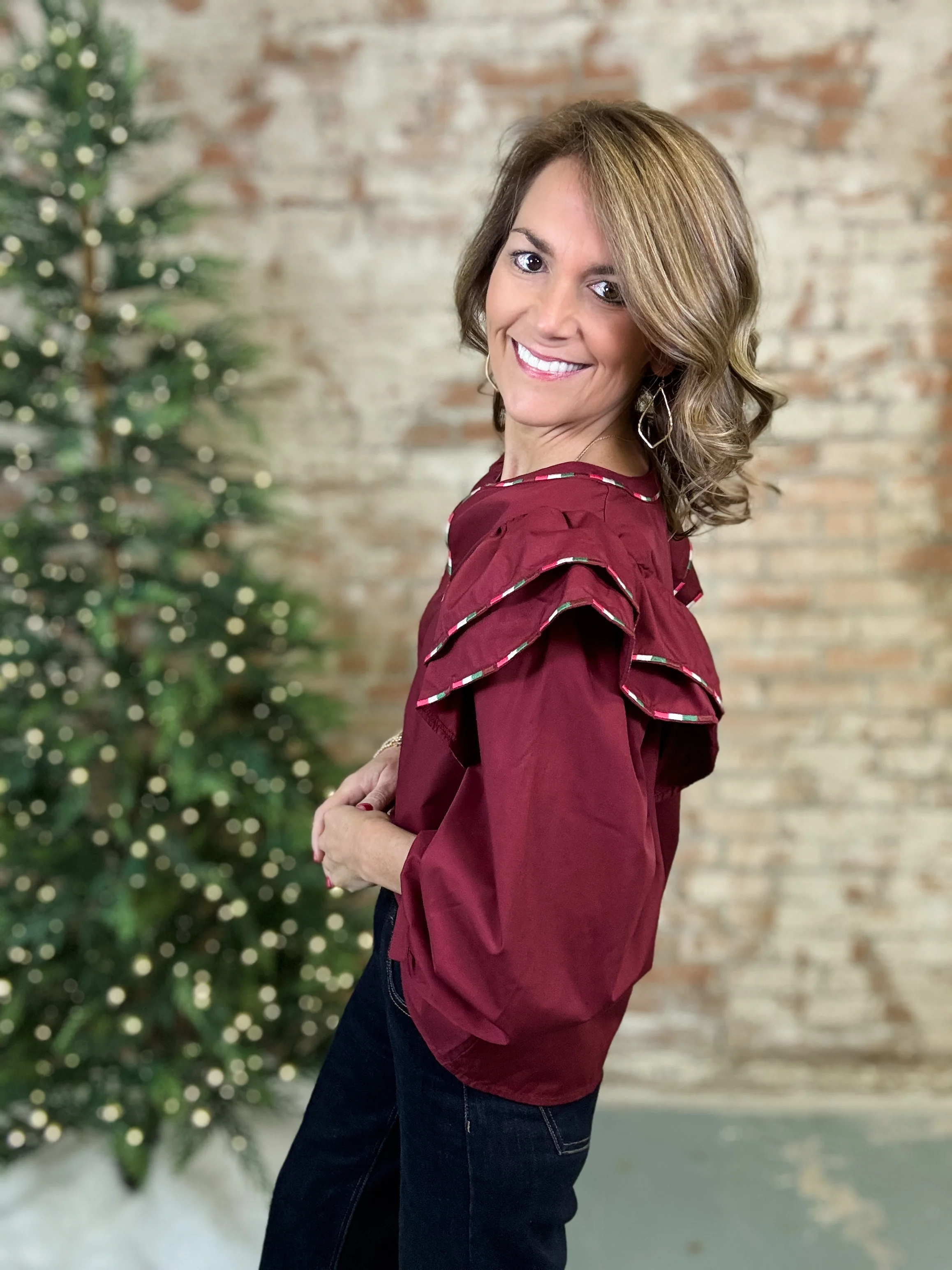 Emory Layered Ruffle Top-FINAL SALE - Image 4