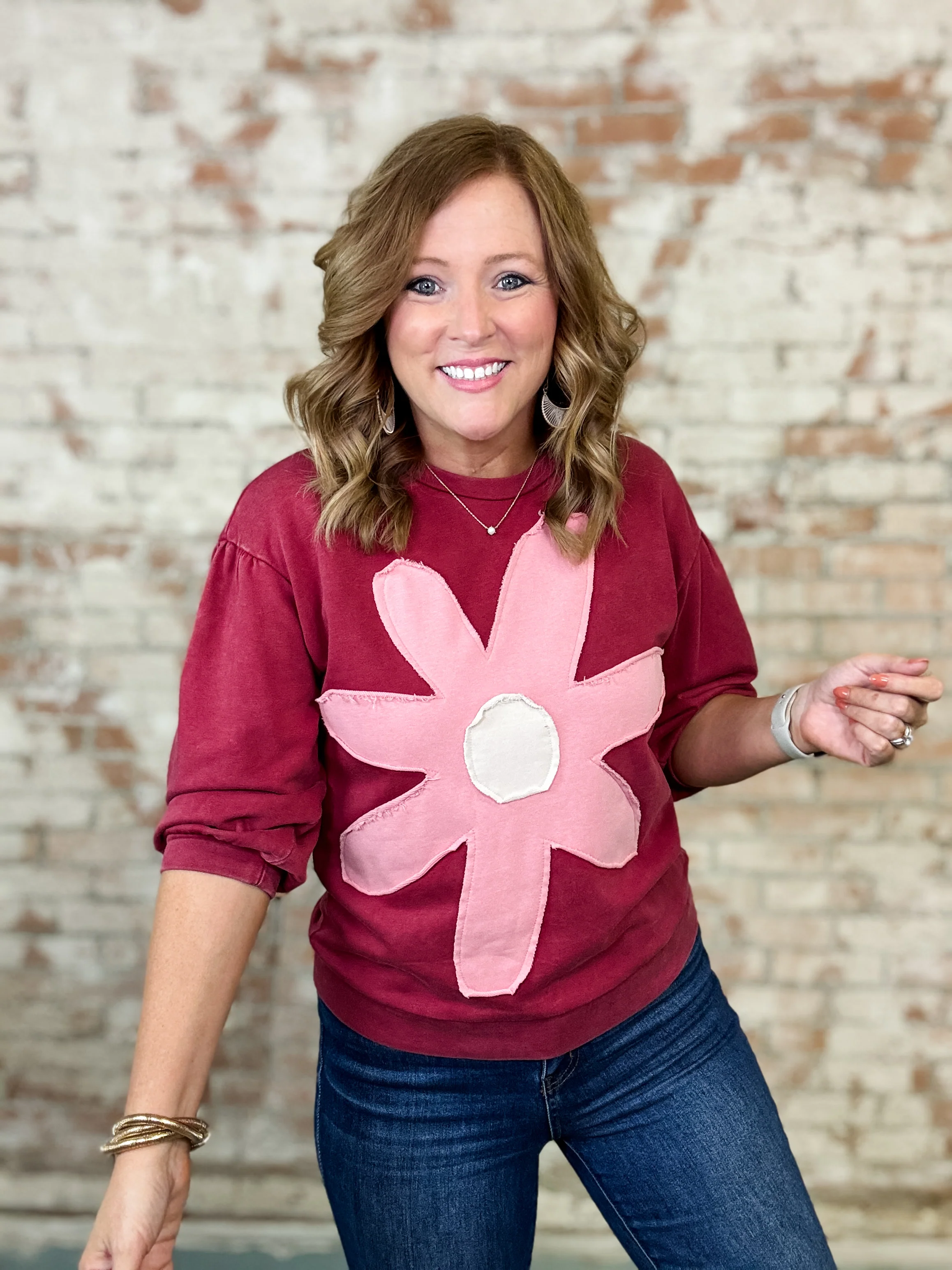 Evara Floral Patch Top - Image 3