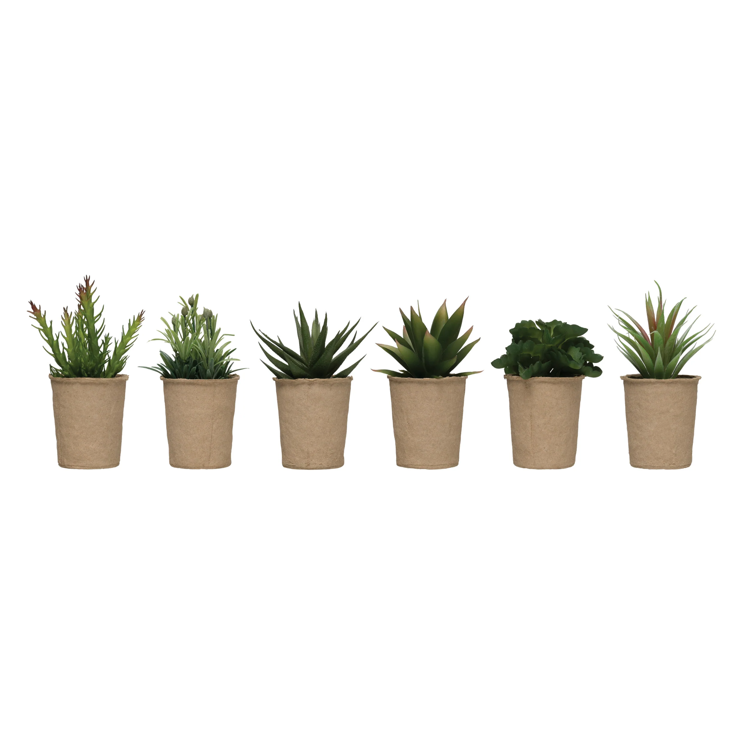 Faux Succulent in Paper Pot - Image 3