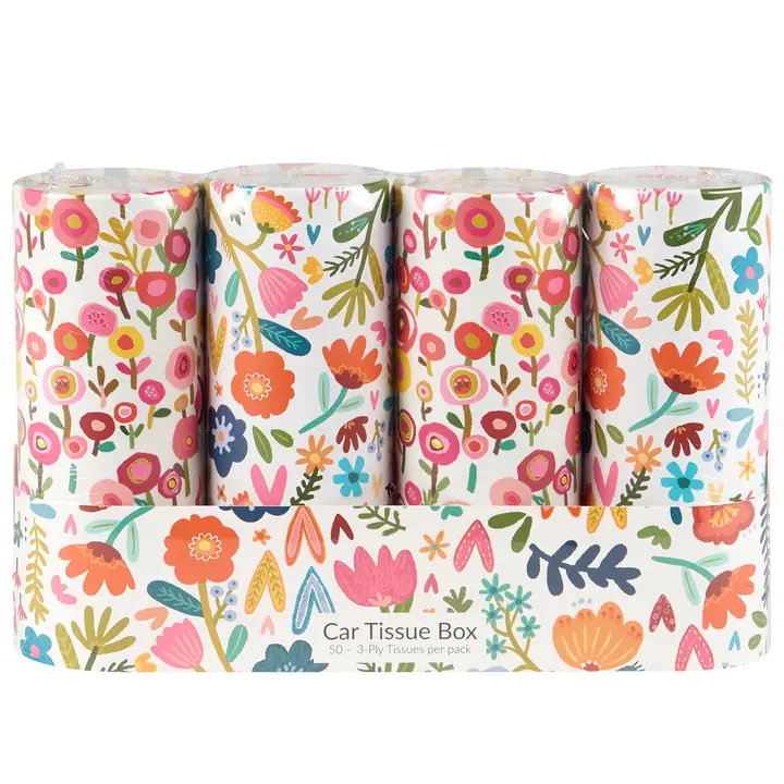 Floral Car Tissue | 4pk - Image 3
