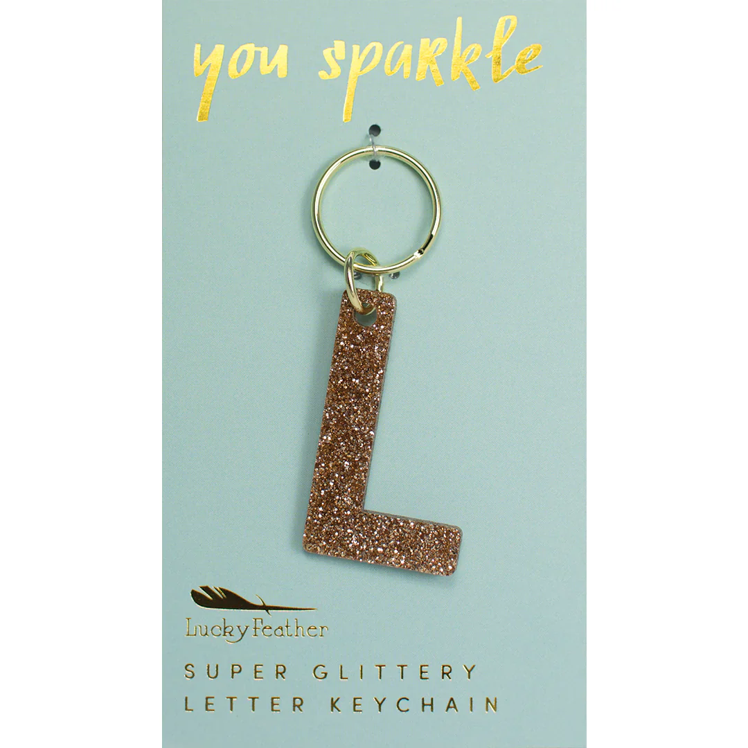 Glitter Letter Key Ring - FINAL SALE - Image 14