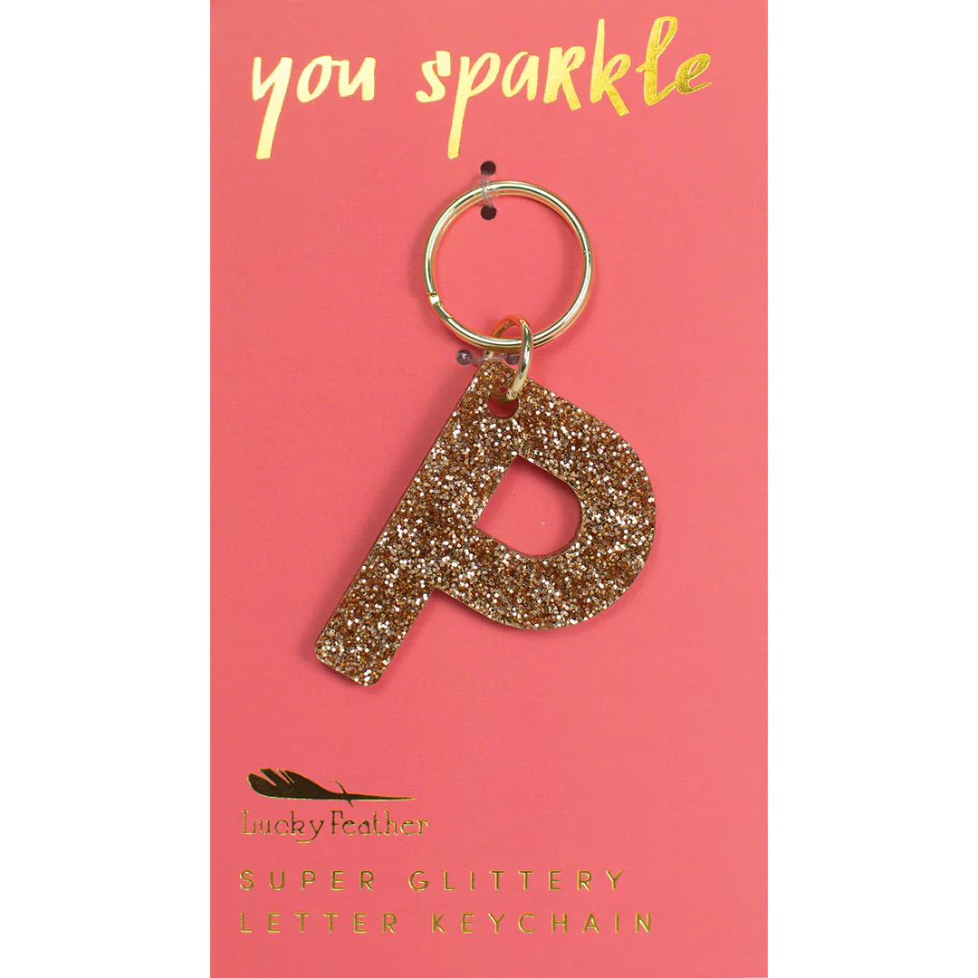 Glitter Letter Key Ring - FINAL SALE - Image 18