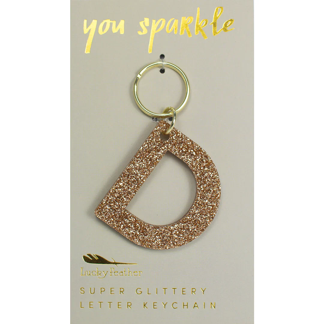 Glitter Letter Key Ring - FINAL SALE - Image 6