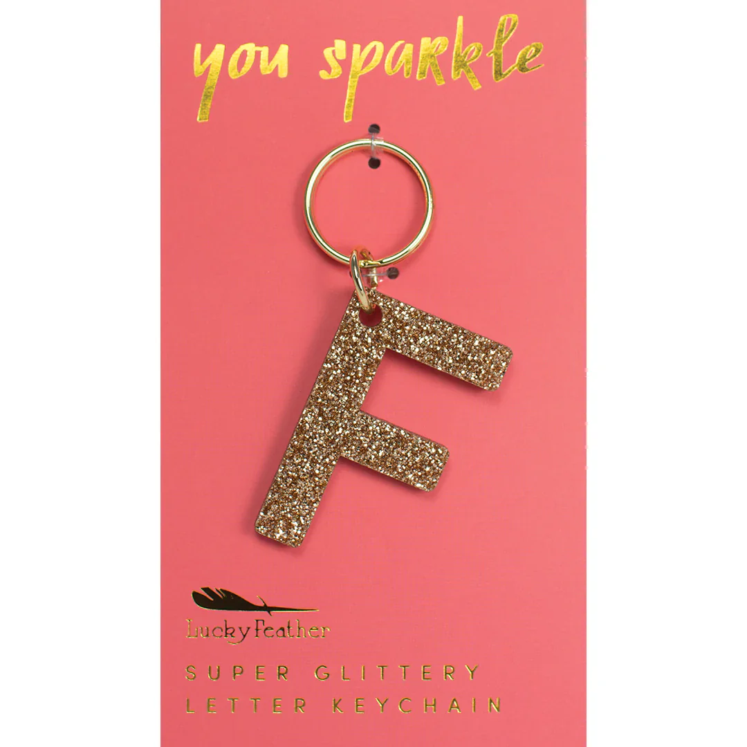 Glitter Letter Key Ring - FINAL SALE - Image 8