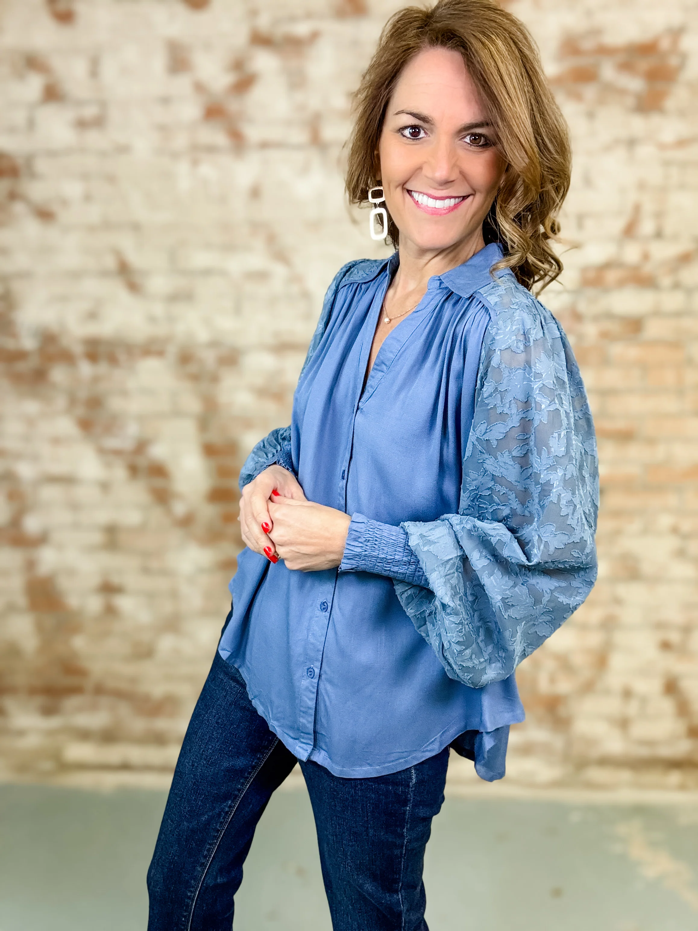 Julietta Sheer Sleeve Top - Image 5