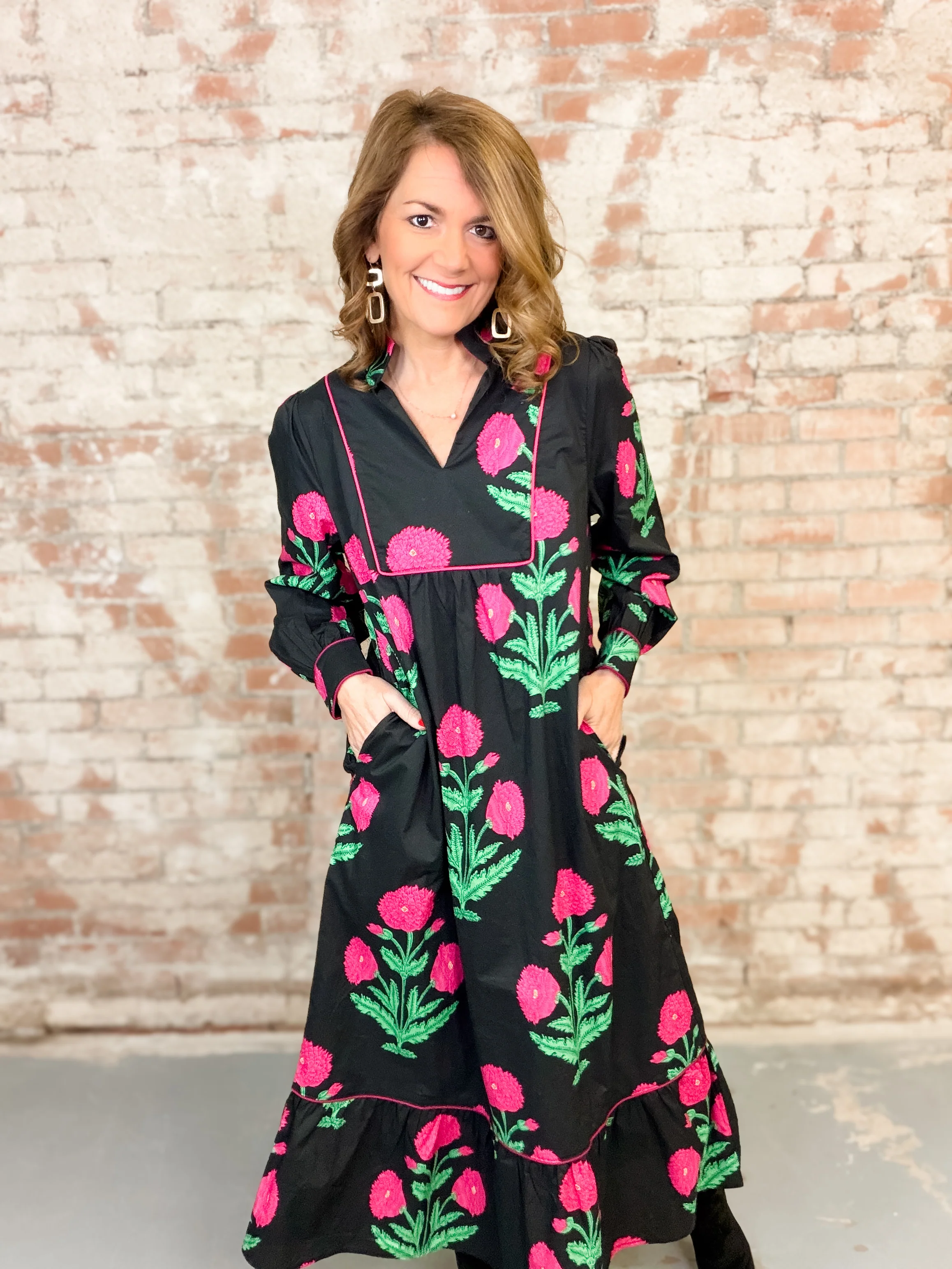 Kacie Floral Midi Dress - Image 4