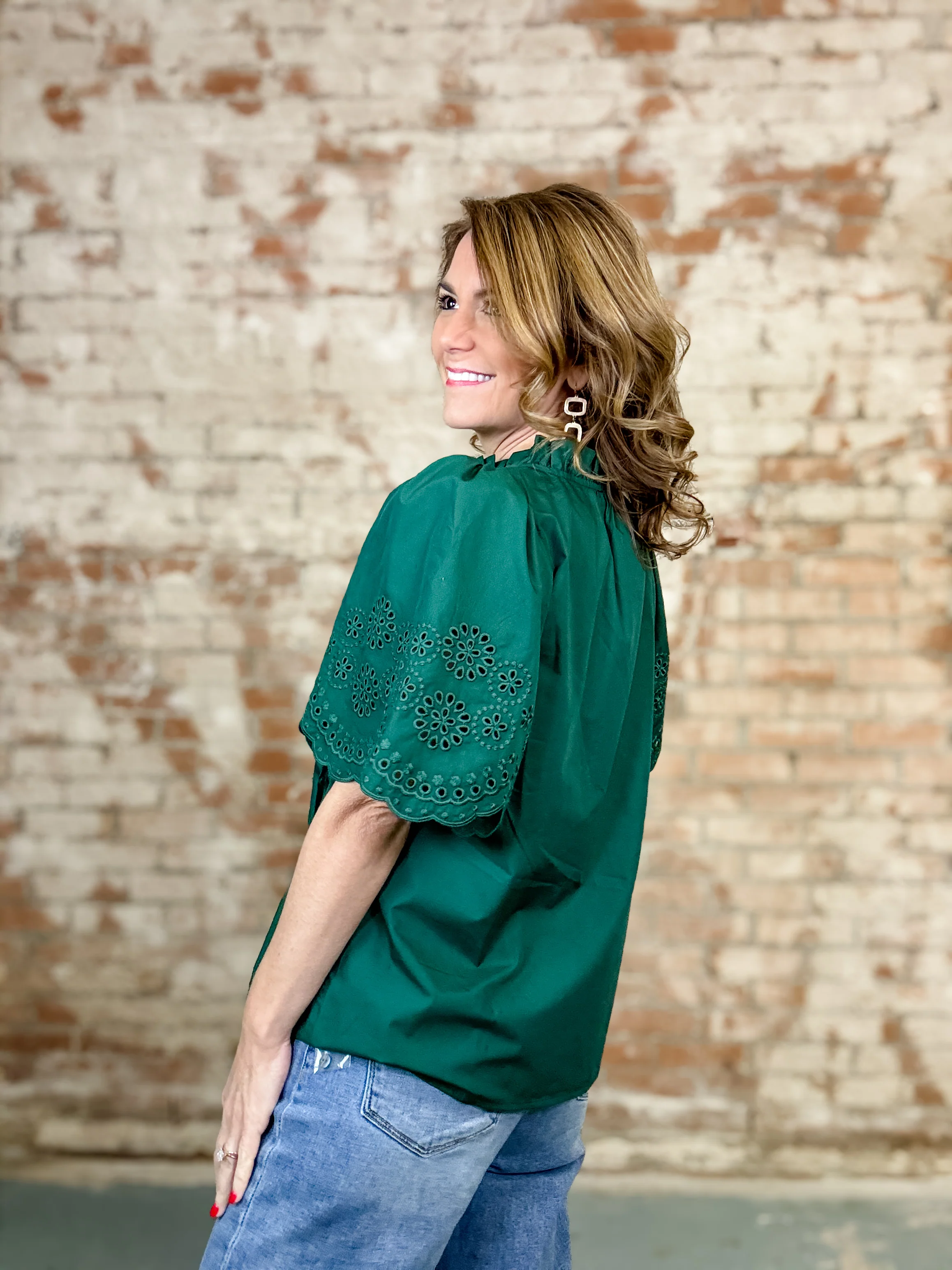 Kari Eyelet Embroidery Top - Image 5