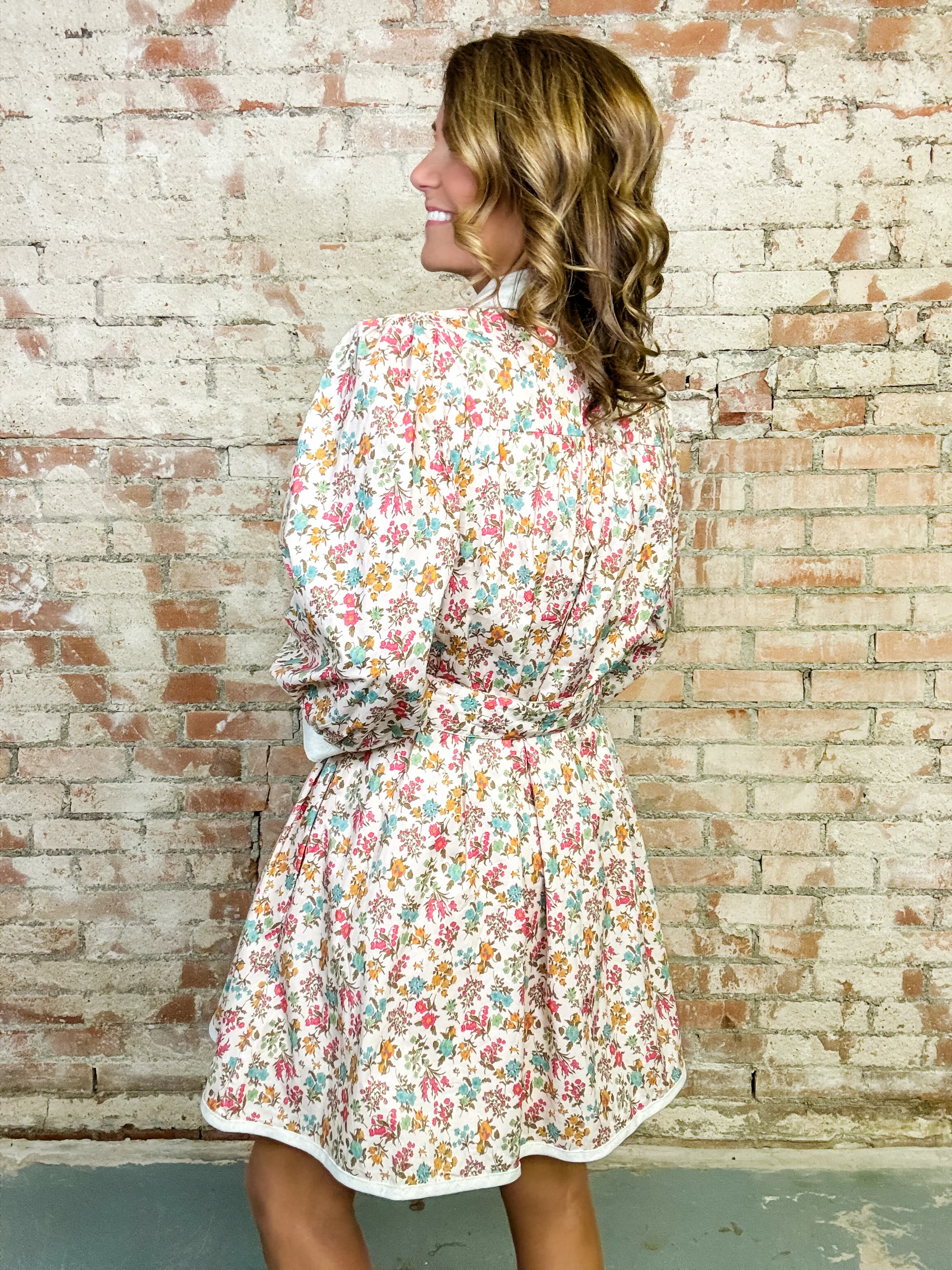 Kasey Floral Print Dress - Image 7