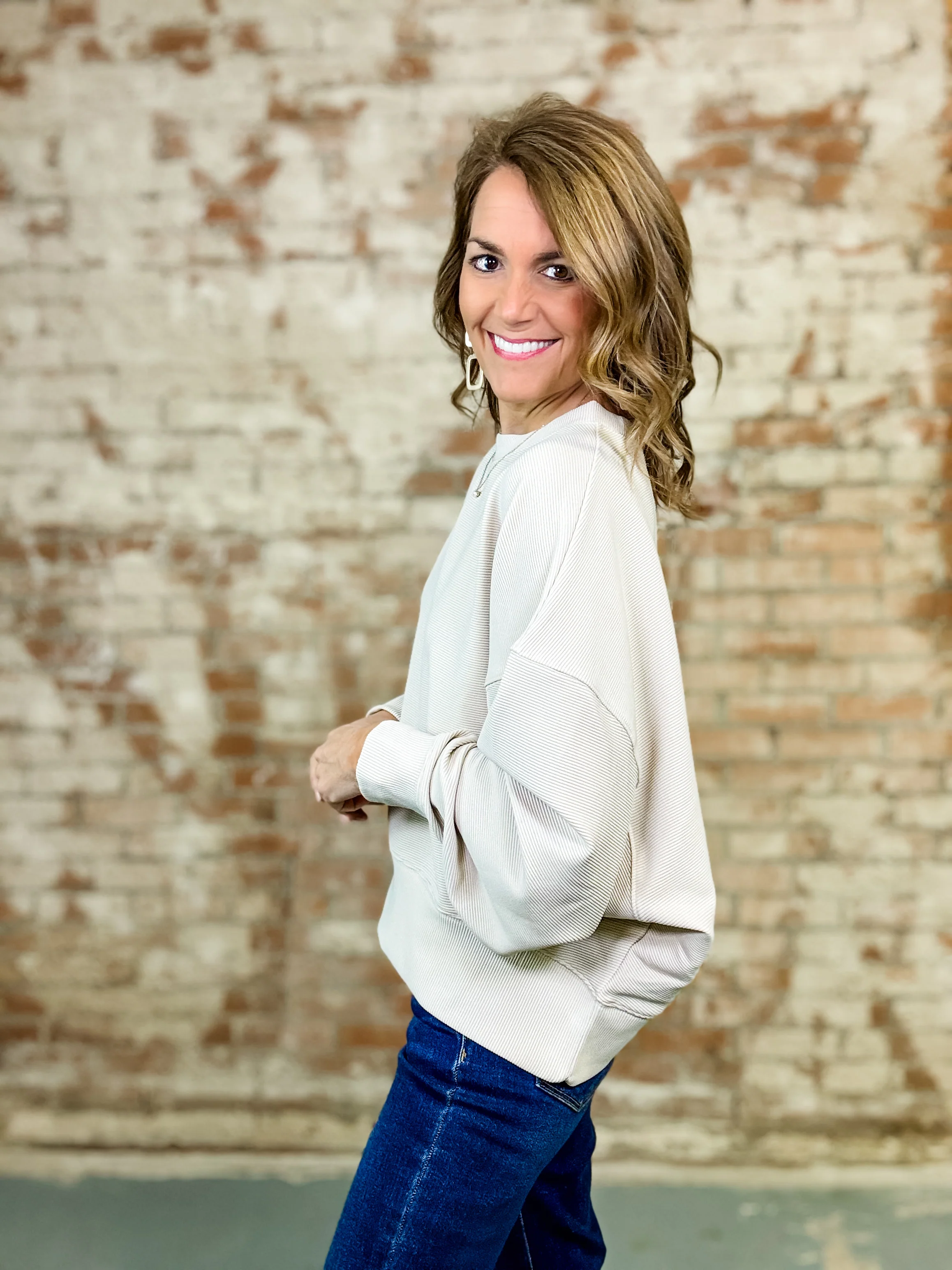 Larissa Ribbed Neck Top - Image 3