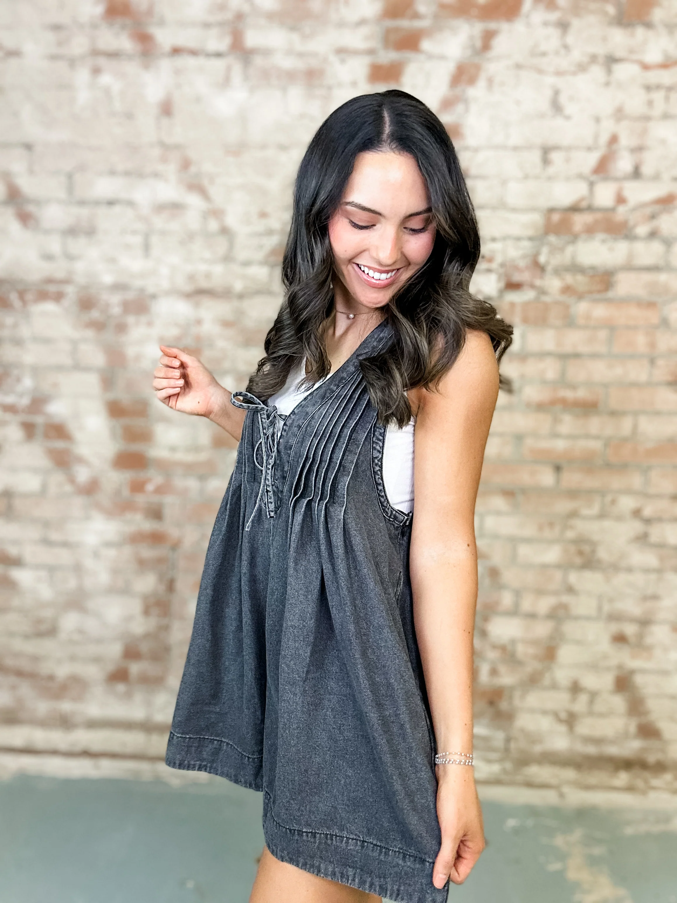 Leah Denim Romper - Image 3