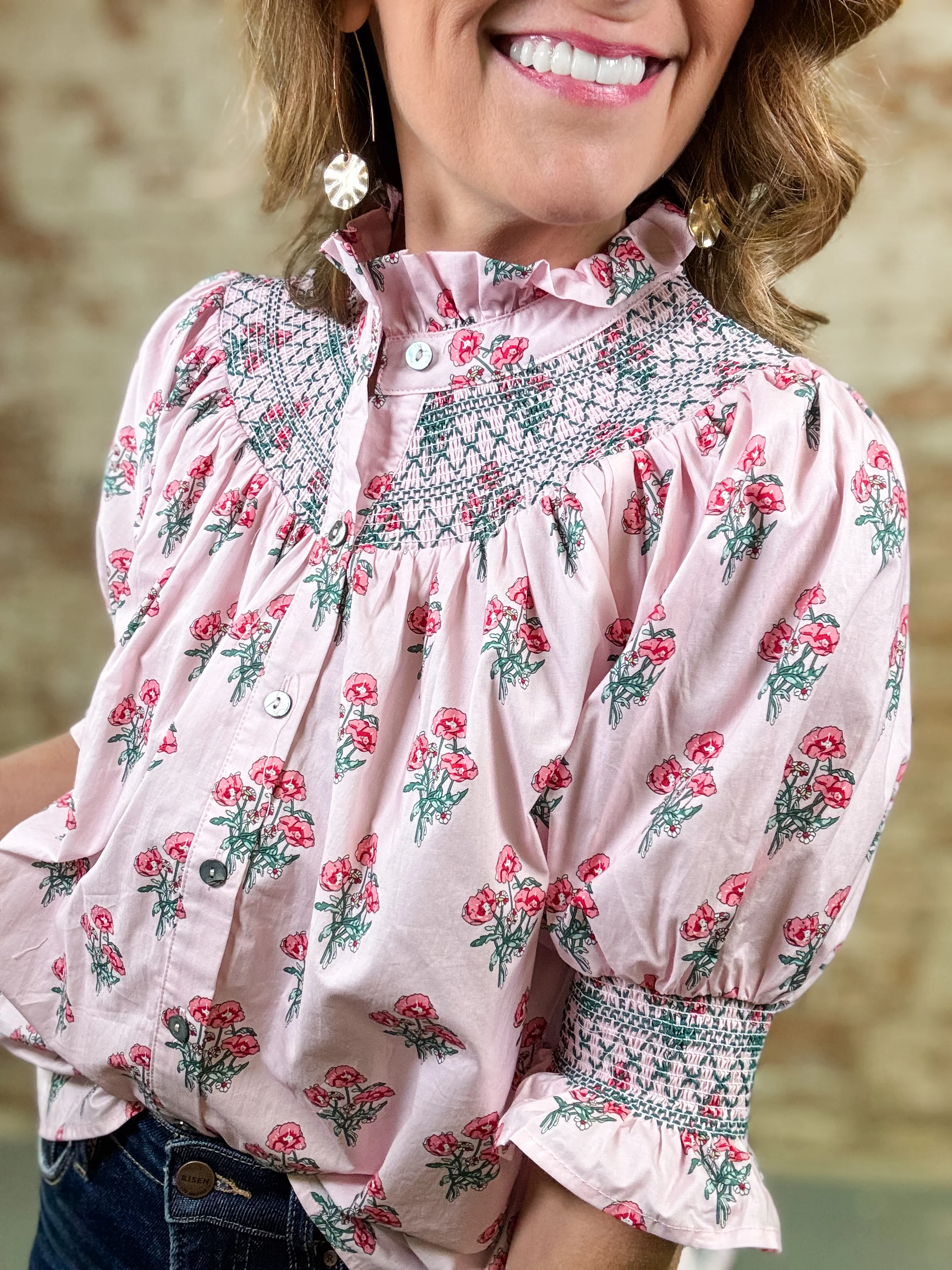 Lila Floral Button-Down Top - Image 5