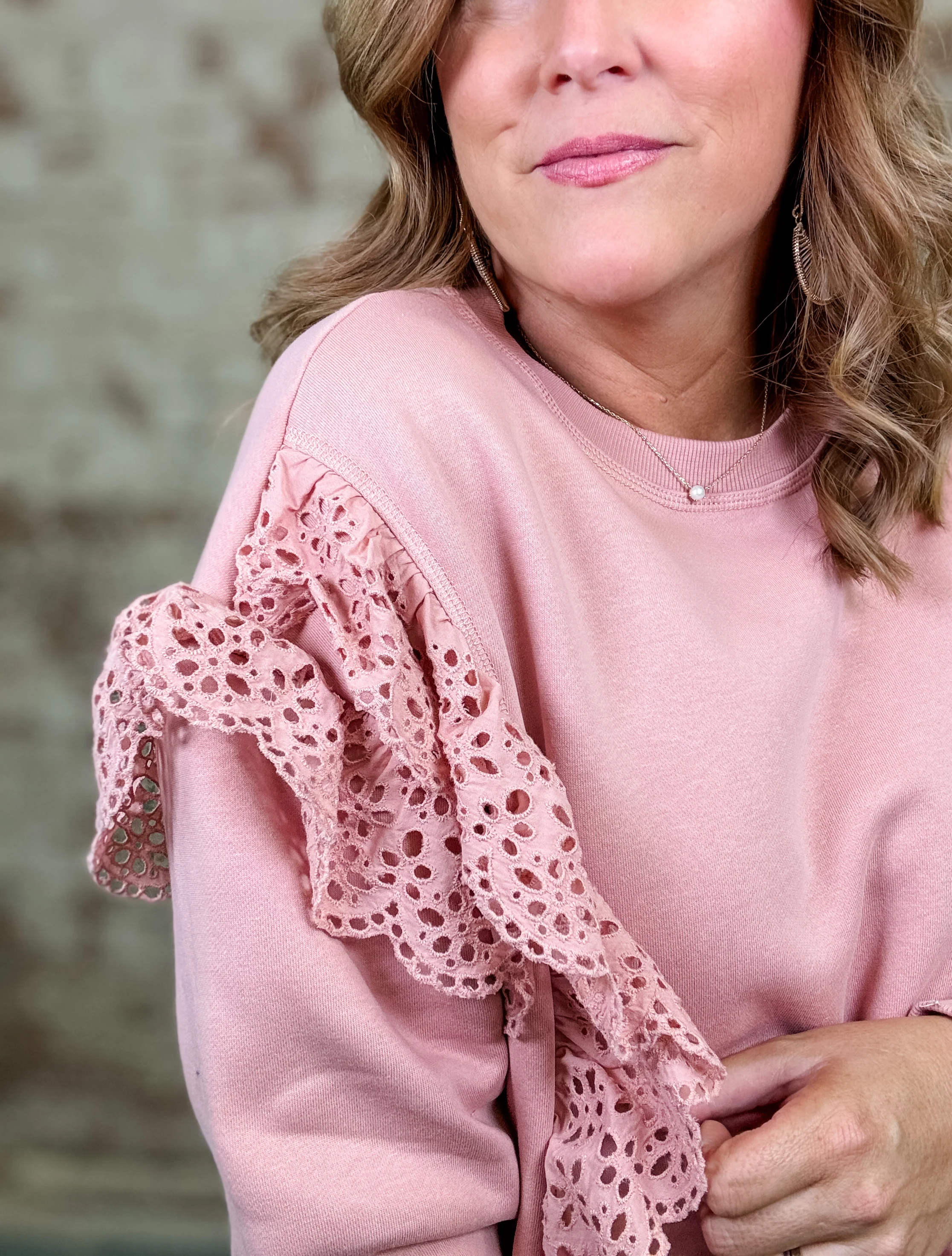Lux Lace Trim Sweatshirt - Image 5
