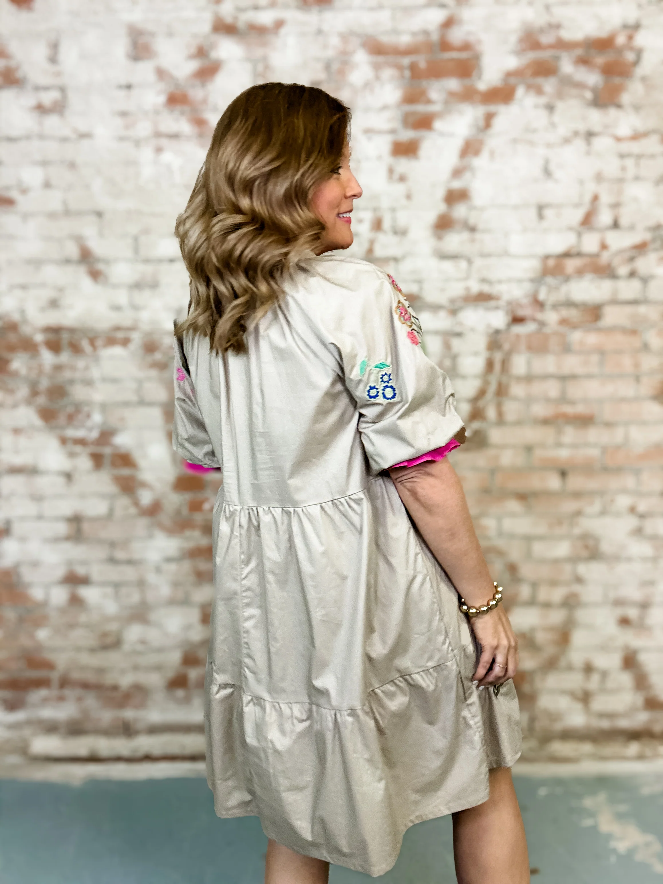Lydia Embroidered Tiered Dress - Image 5