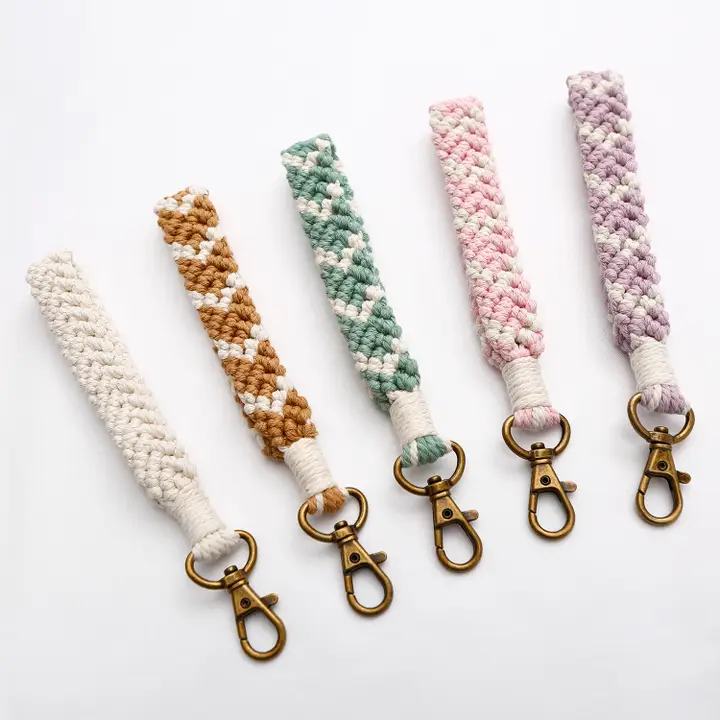Macrame Flat Braided Keychain