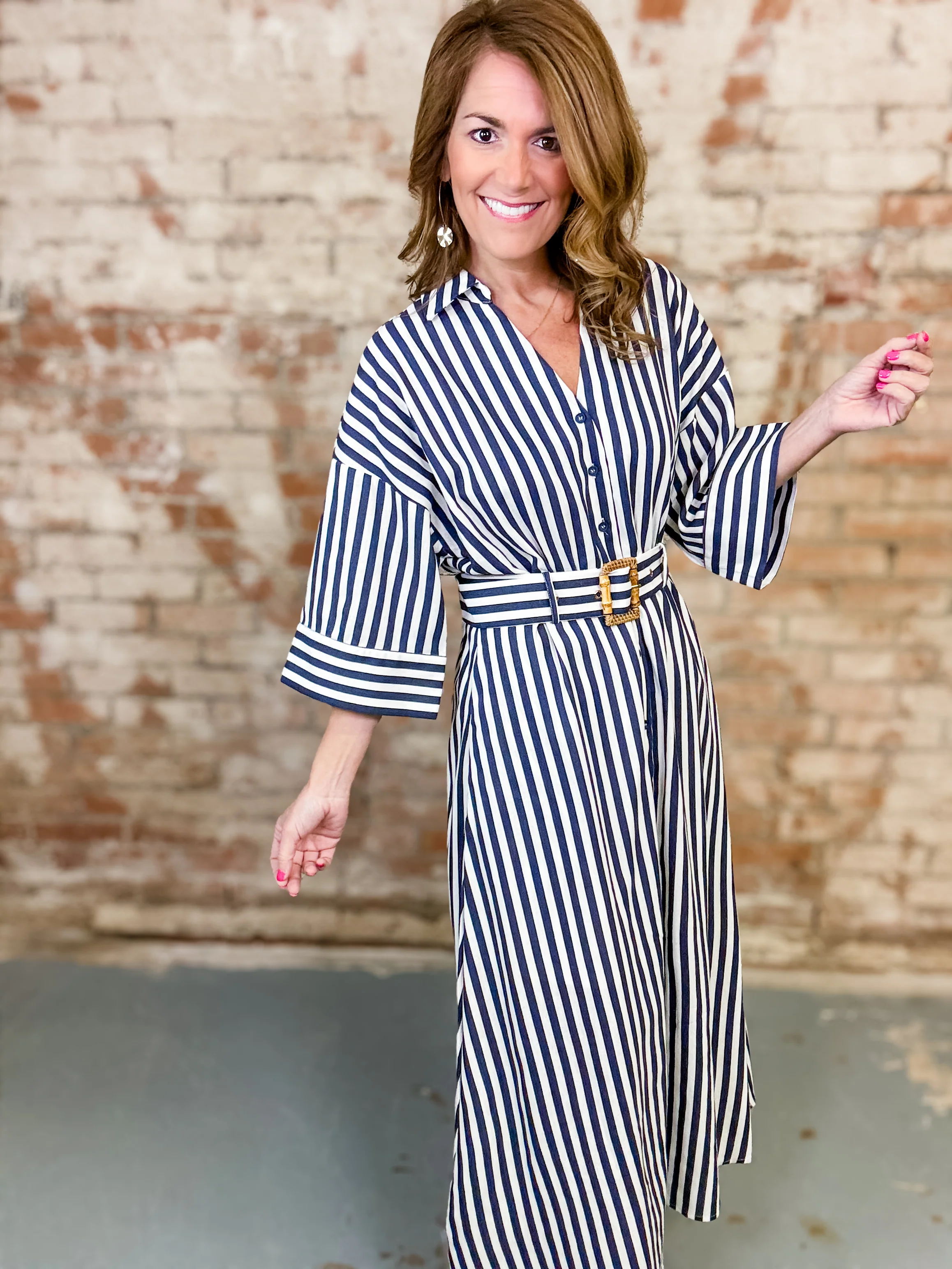 Melody Striped Midi Dress - Image 6
