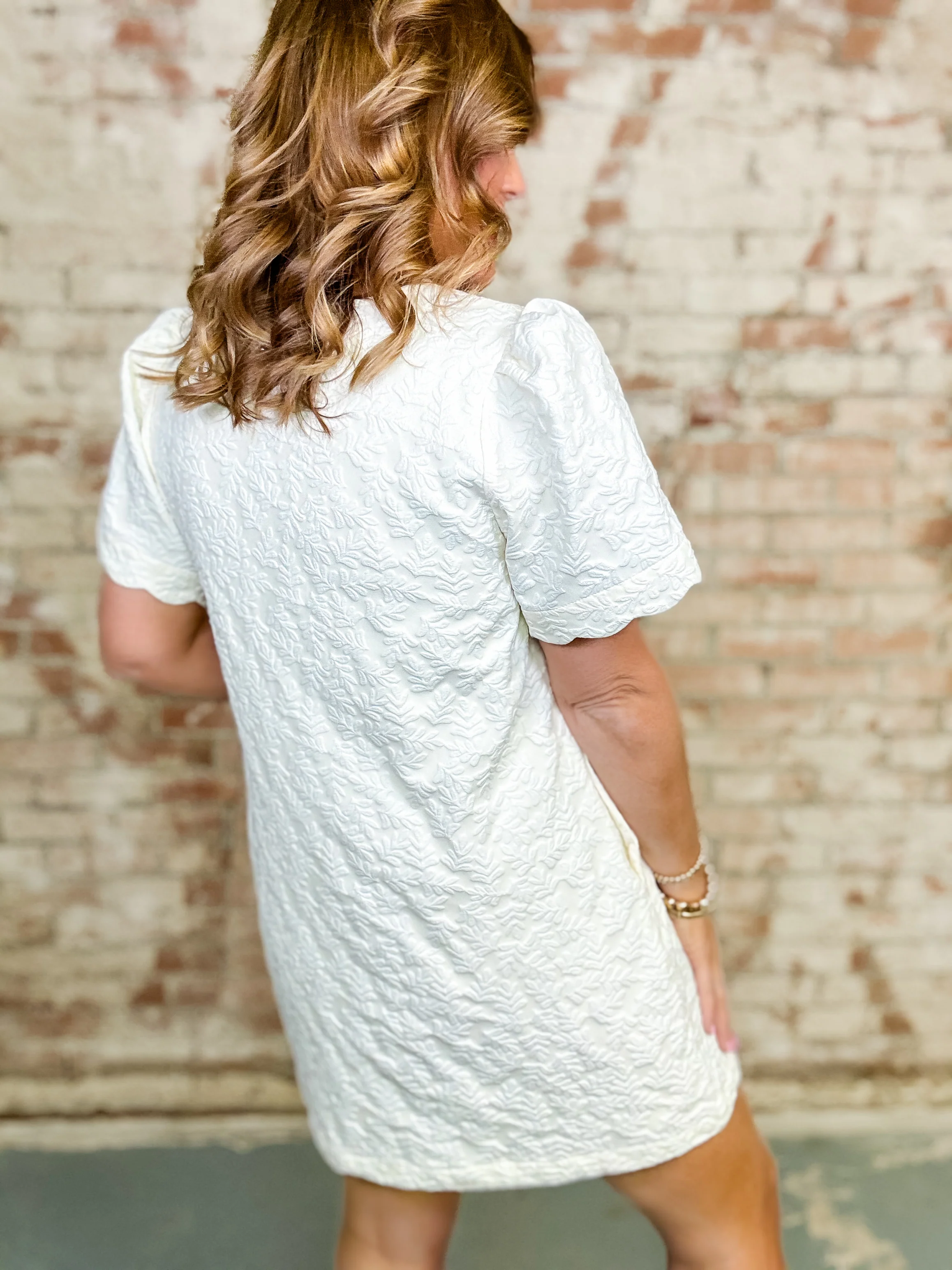 Oliviane Floral Jacquard Dress - Image 5