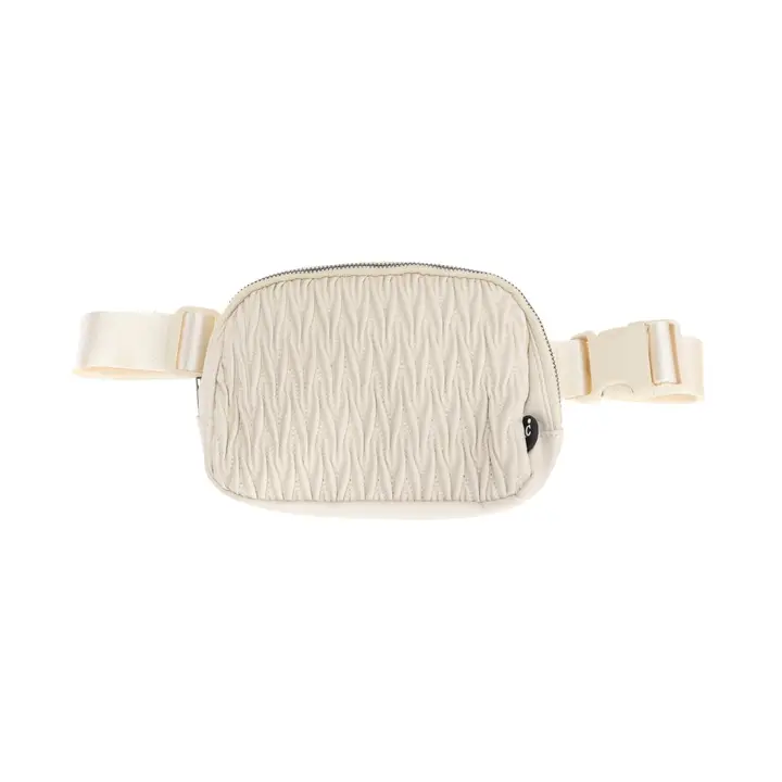 Pleated Faux Leather Belt Bag - Image 3
