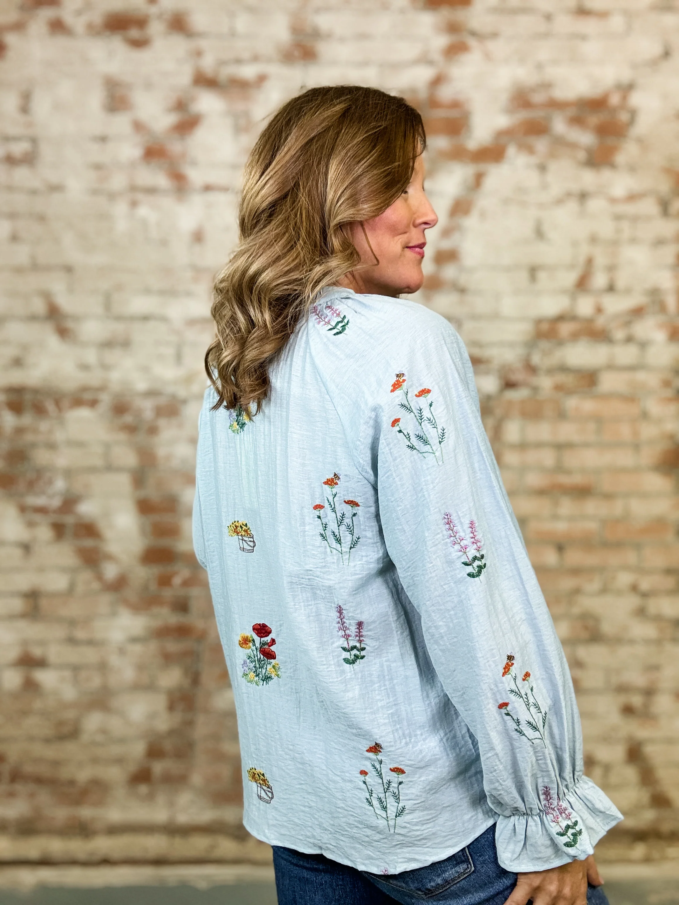 Sara Embroidered Raglan Top - Image 5