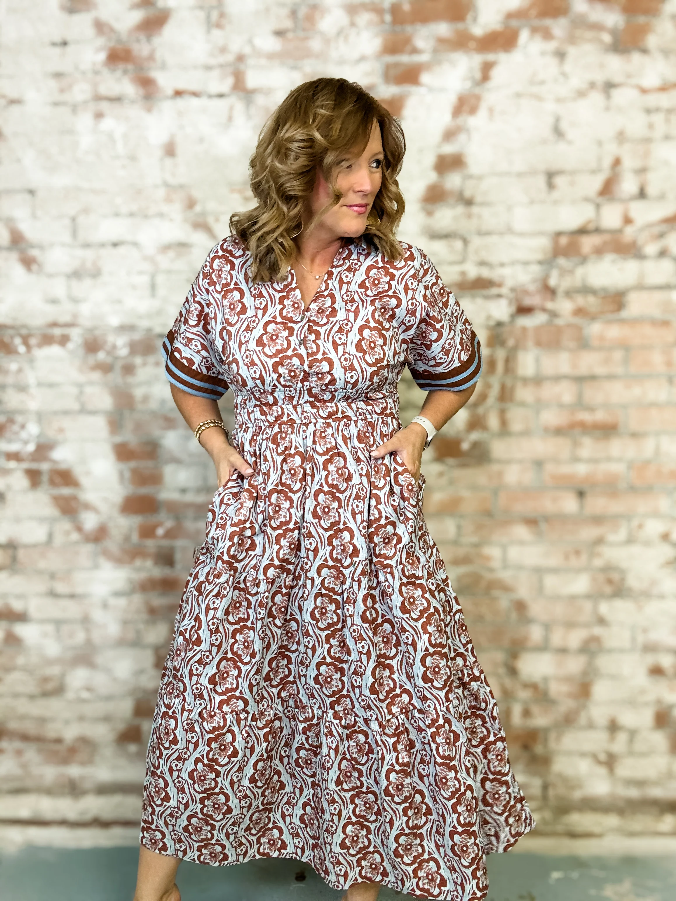 SarahAnn Floral Print Dress-FINAL SALE - Image 3