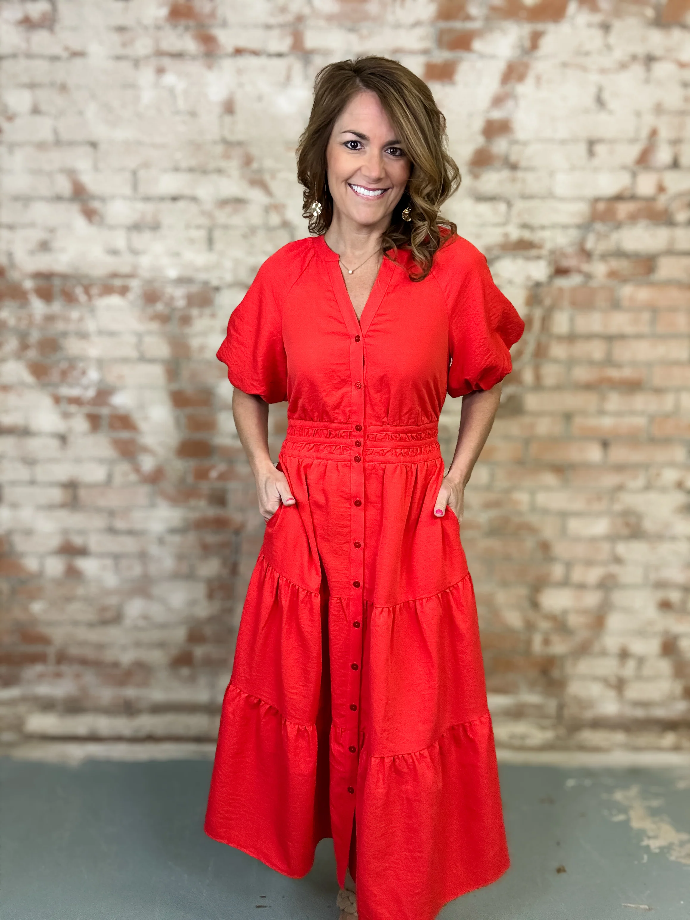 Sasha Tiered Midi Dress - Image 4