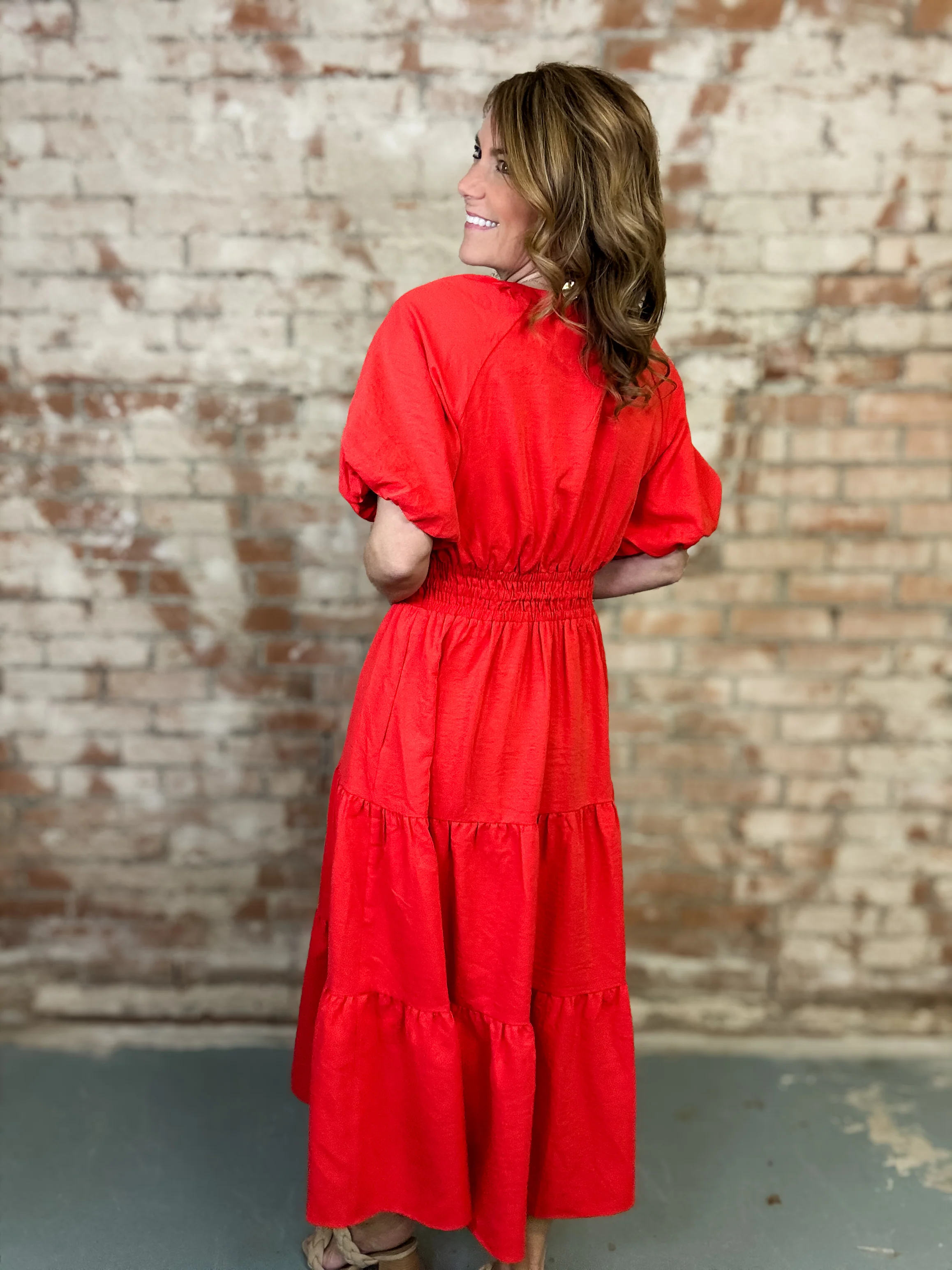 Sasha Tiered Midi Dress - Image 6