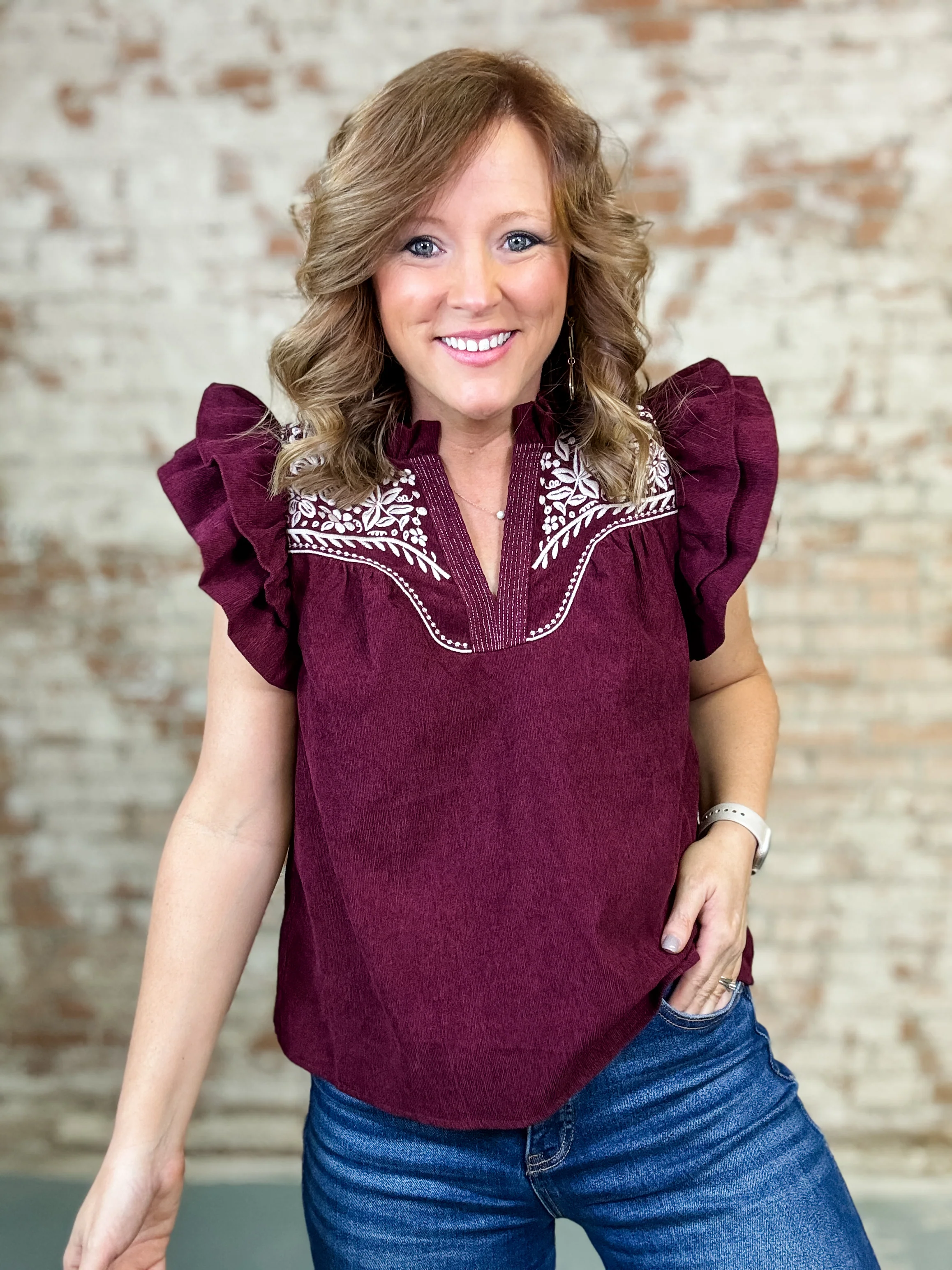 THML Cordelia Corduroy Top - Image 3