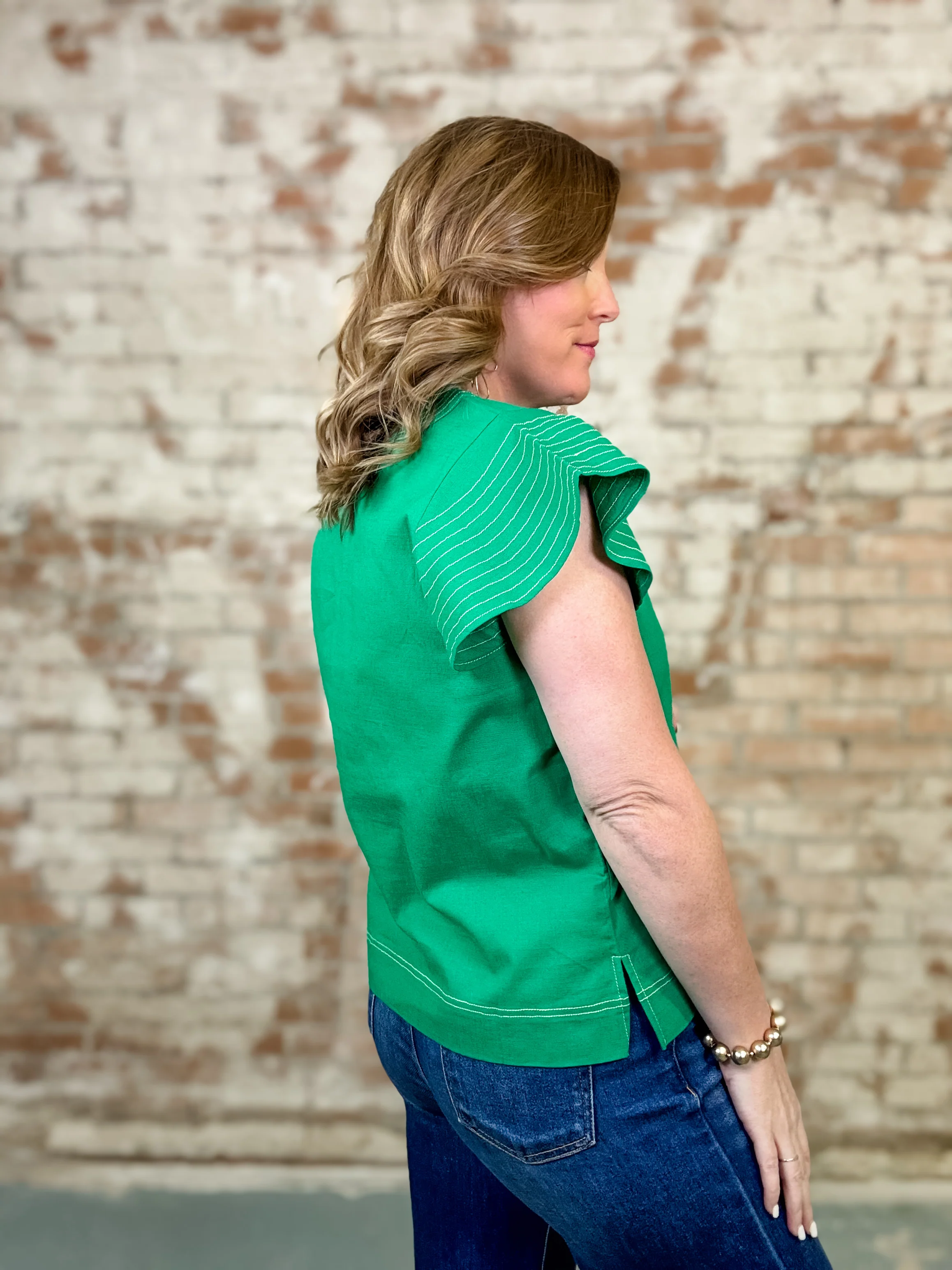 THML Layla Flutter Sleeve Top - Image 5