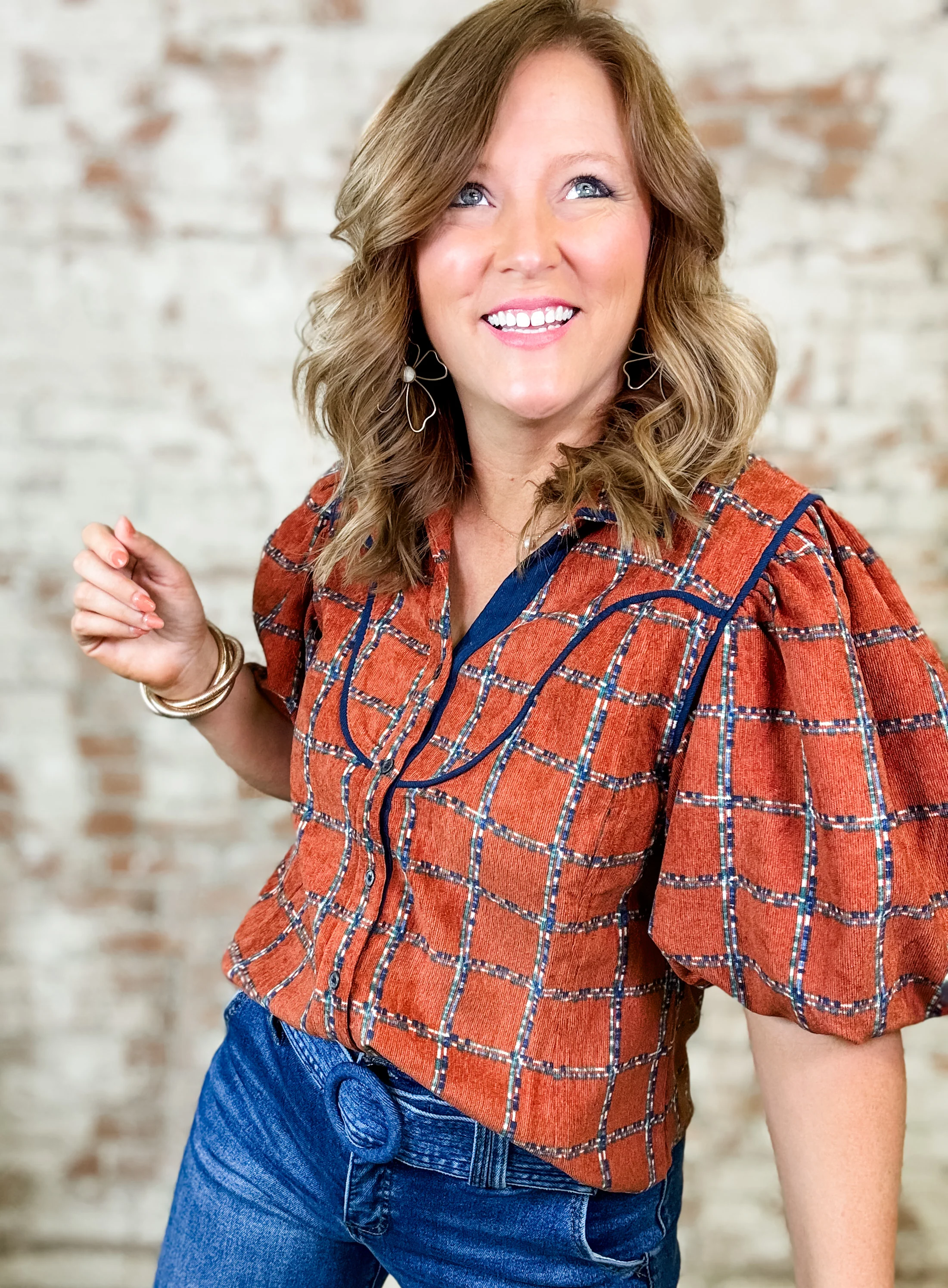 THML Selah Plaid Top - Image 5