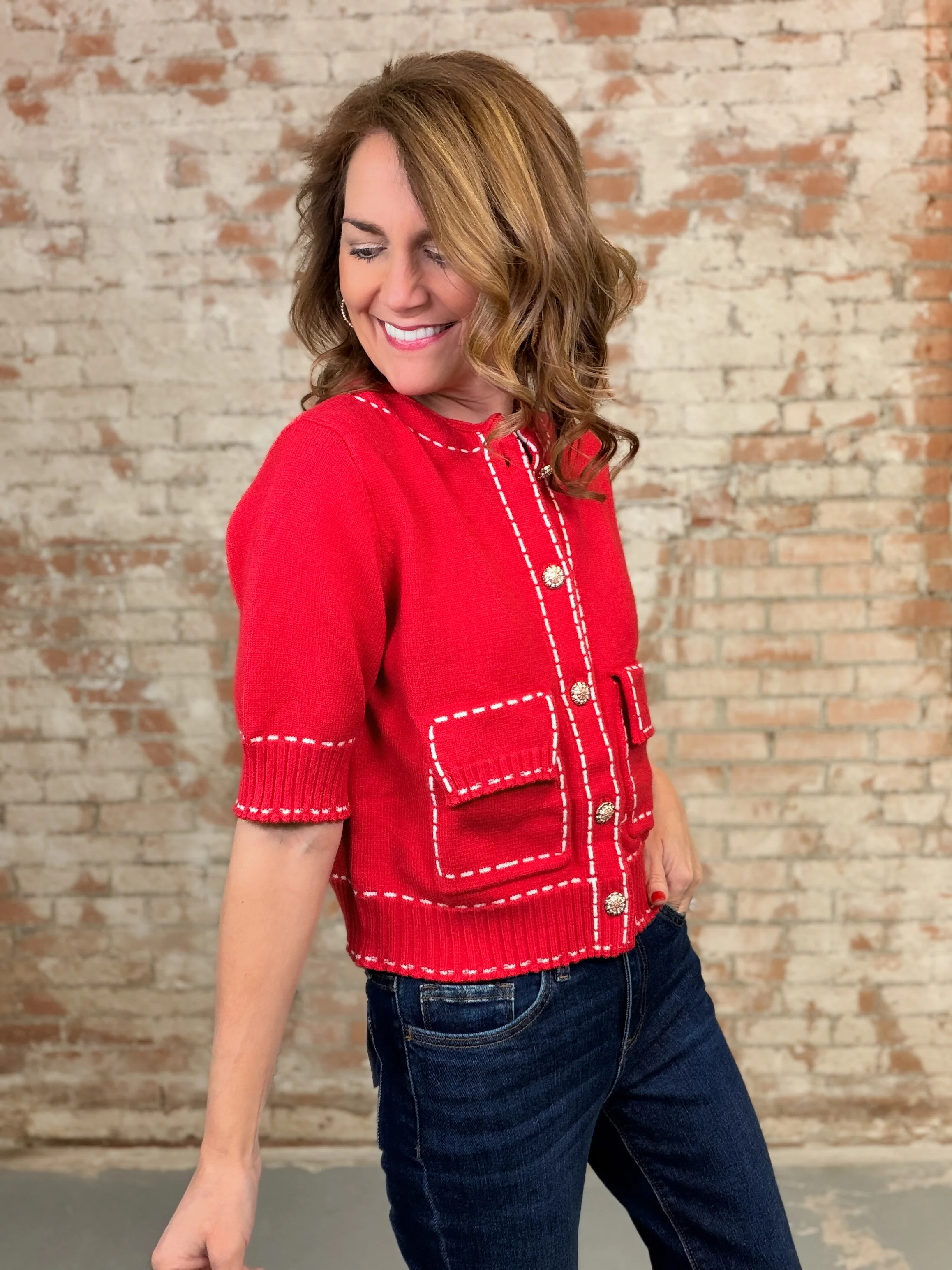 THML Vivencia Short Sleeve Top - Image 3