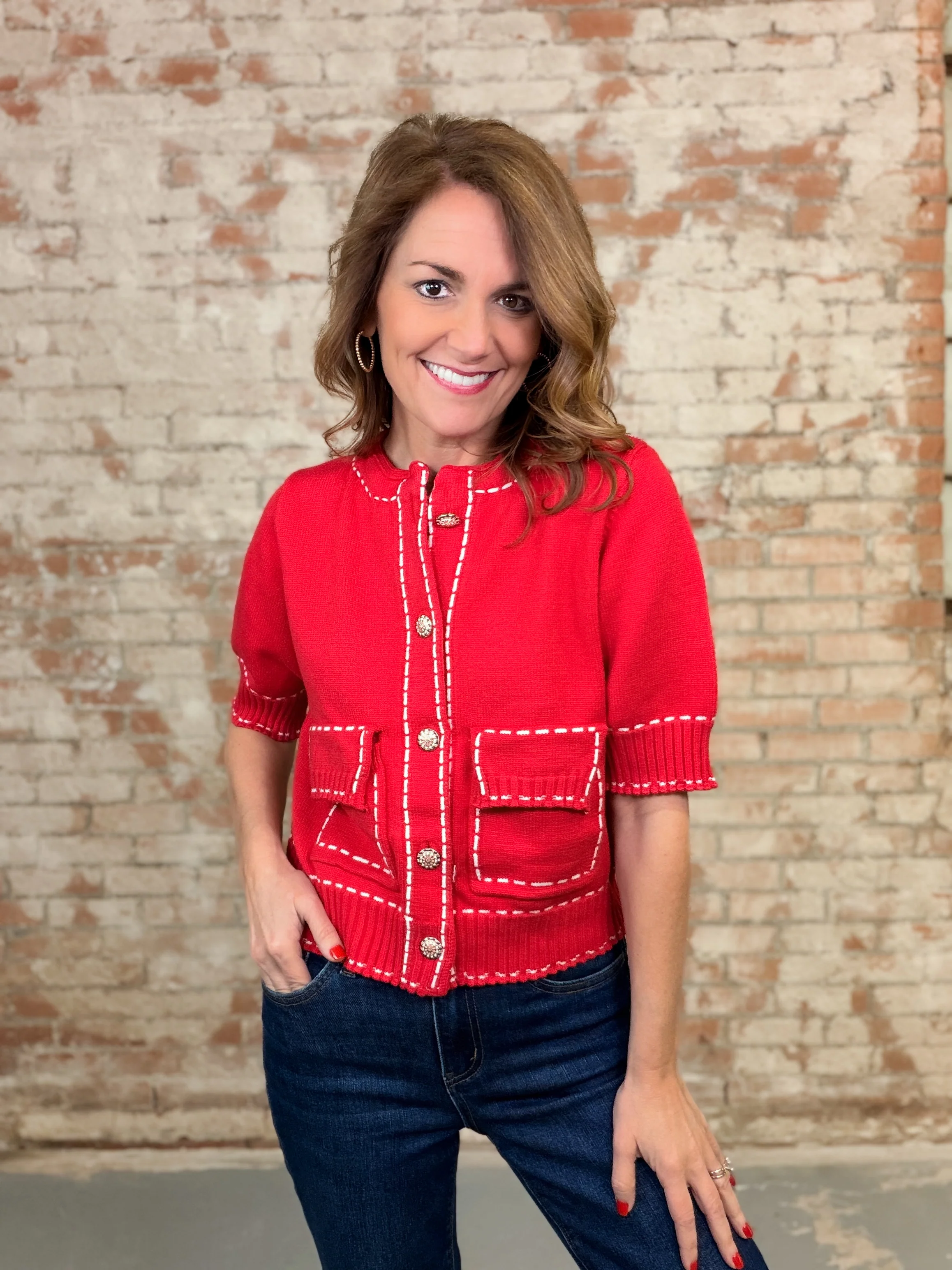 THML Vivencia Short Sleeve Top - Image 5