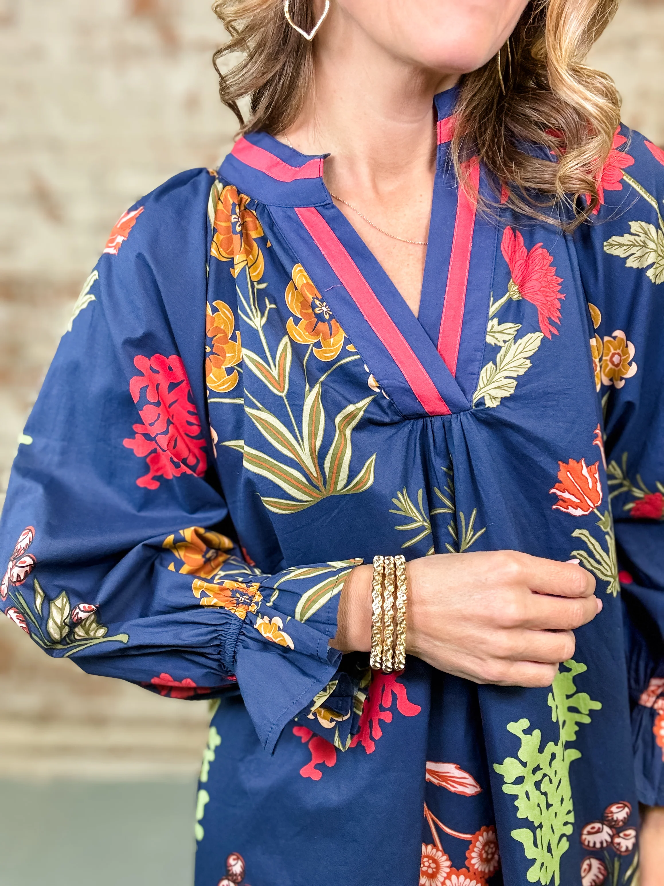 Velour Botanical Dress - Image 4