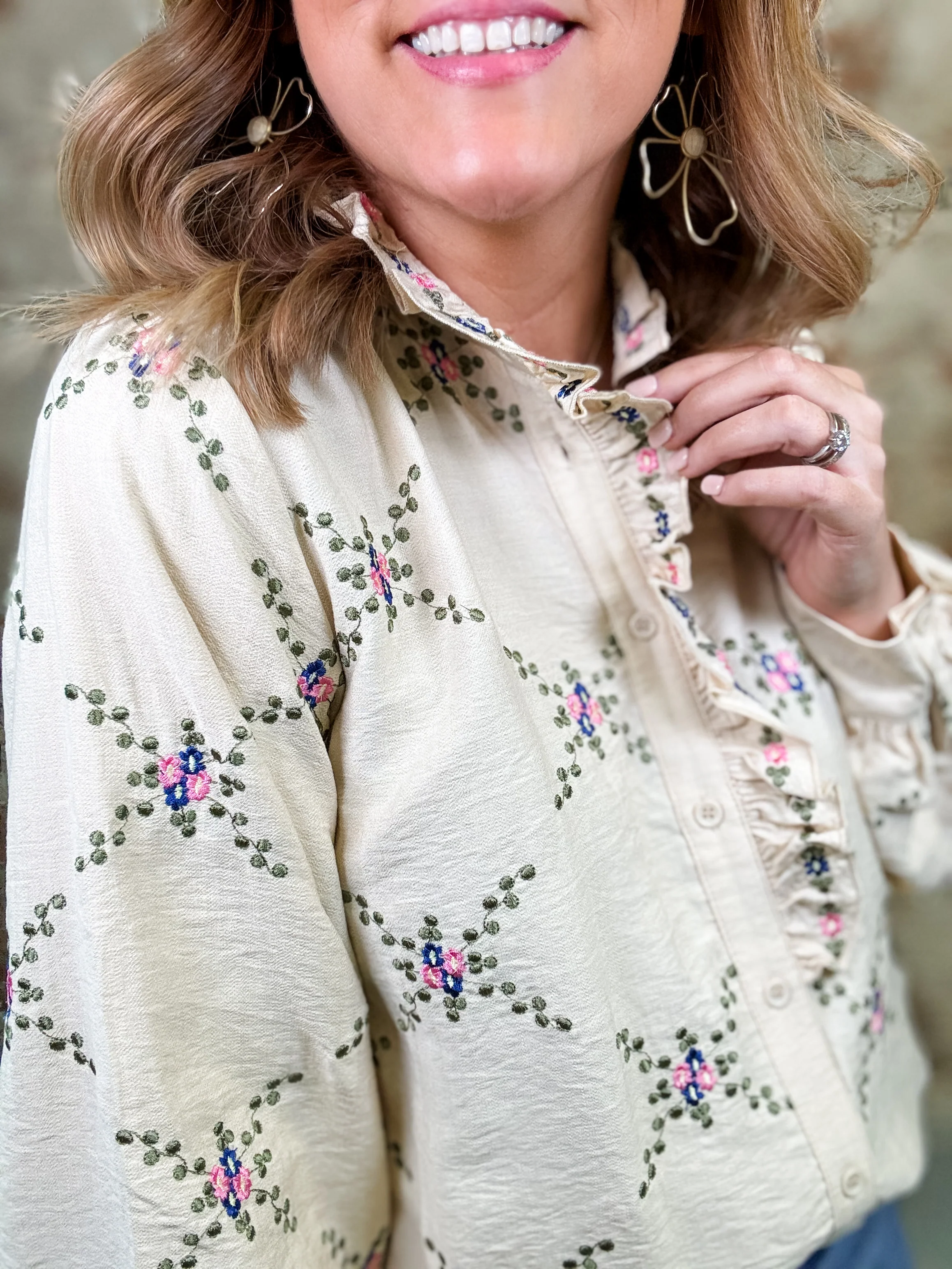 Veniza Floral Embroidered Top - Image 6